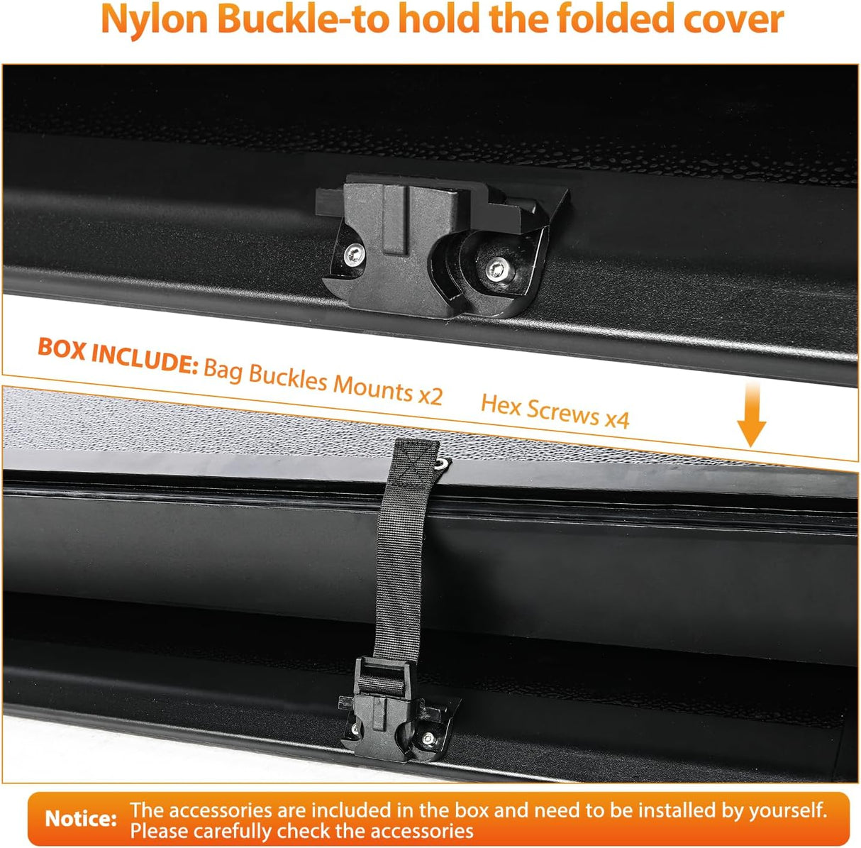 Truck Bed Tonneau Cover Hard Tri-fold Compatible with 2009-2025 Dodge Ram 1500 2020 2021 2022 2023 2024 2025-5.7ft