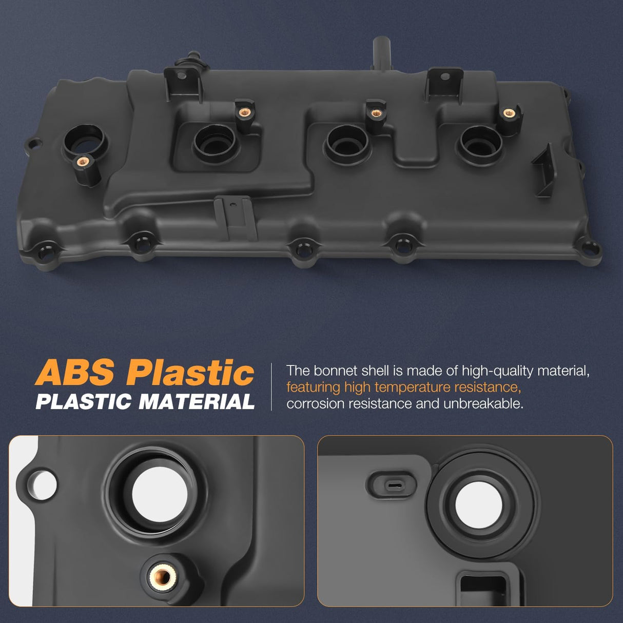 Pair Engine Valve Cover with Gasket for Nissan NV2500 NV3500 2012-2017 Pathfinder 2004 Armada 2005-2015, Infiniti QX56 2004-2010 Valve Cover, V8 5.6L Engine