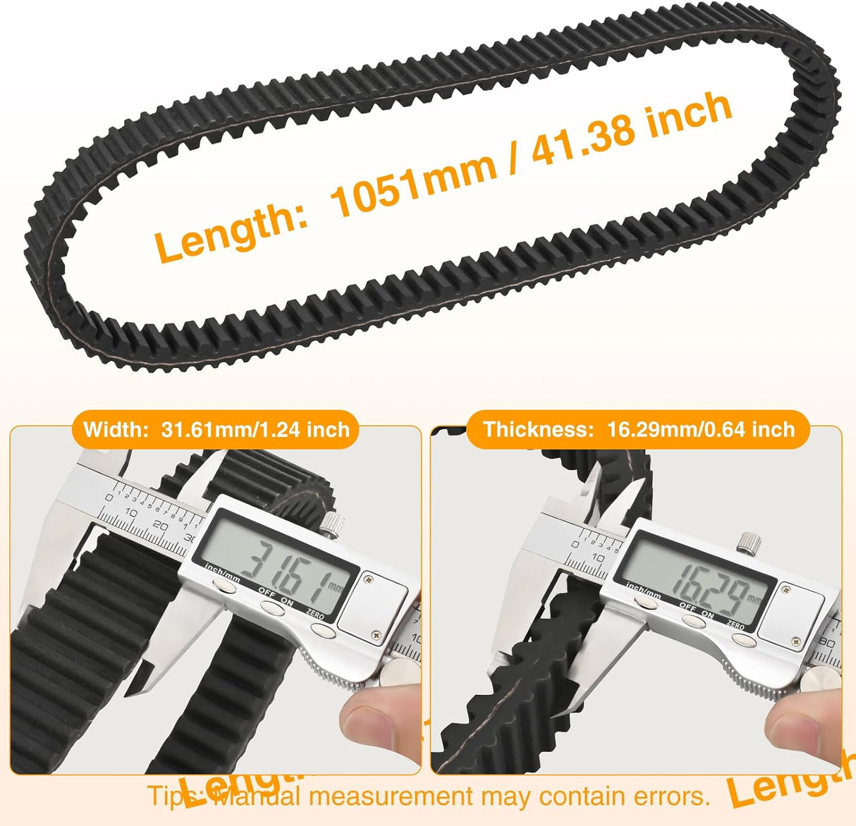 CVT Drive Belt 3211162 24G4022 Compatible with Polaris RZR 800 EPS Belts Ranger 500 800 Crew 800 2007-2015 Sportsman 500 570 800 Heavy Duty ATV UTV Belt Replace 3211113 3211118, 1 Pack