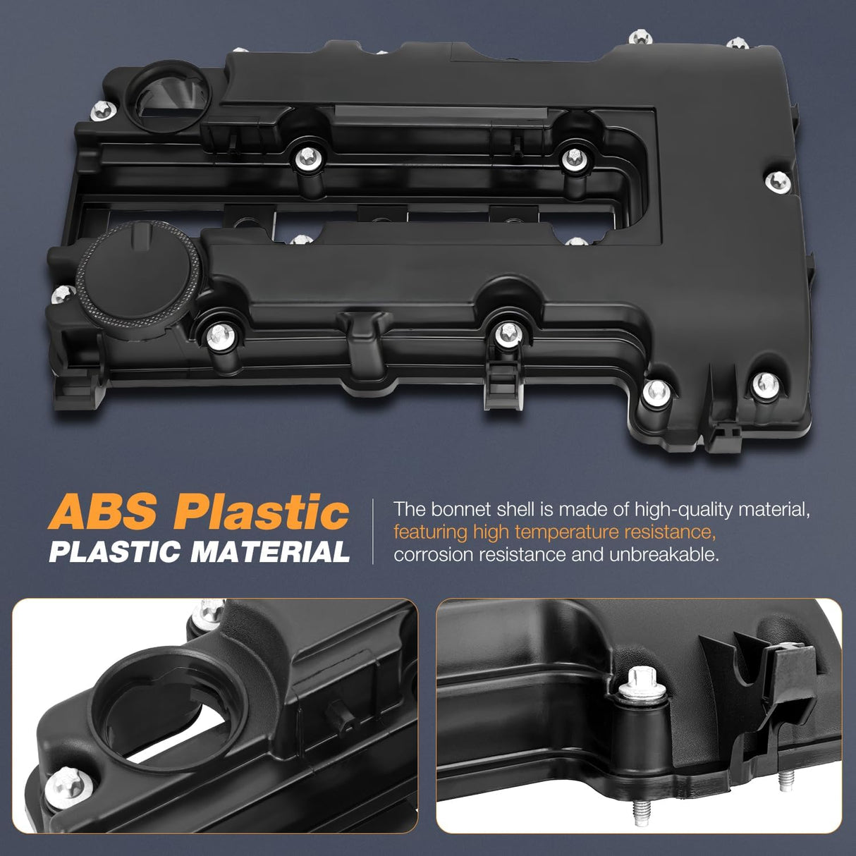 Engine Valve Cover for Cadillac ELR 2014 2015 2016, Buick Encore & chevy Trax 2013-2016 2017 2018 2019, for Chevy Cruze 2011-2019, Cruze Limited 2016, Sonic 2012-2019 (Bolts Included)