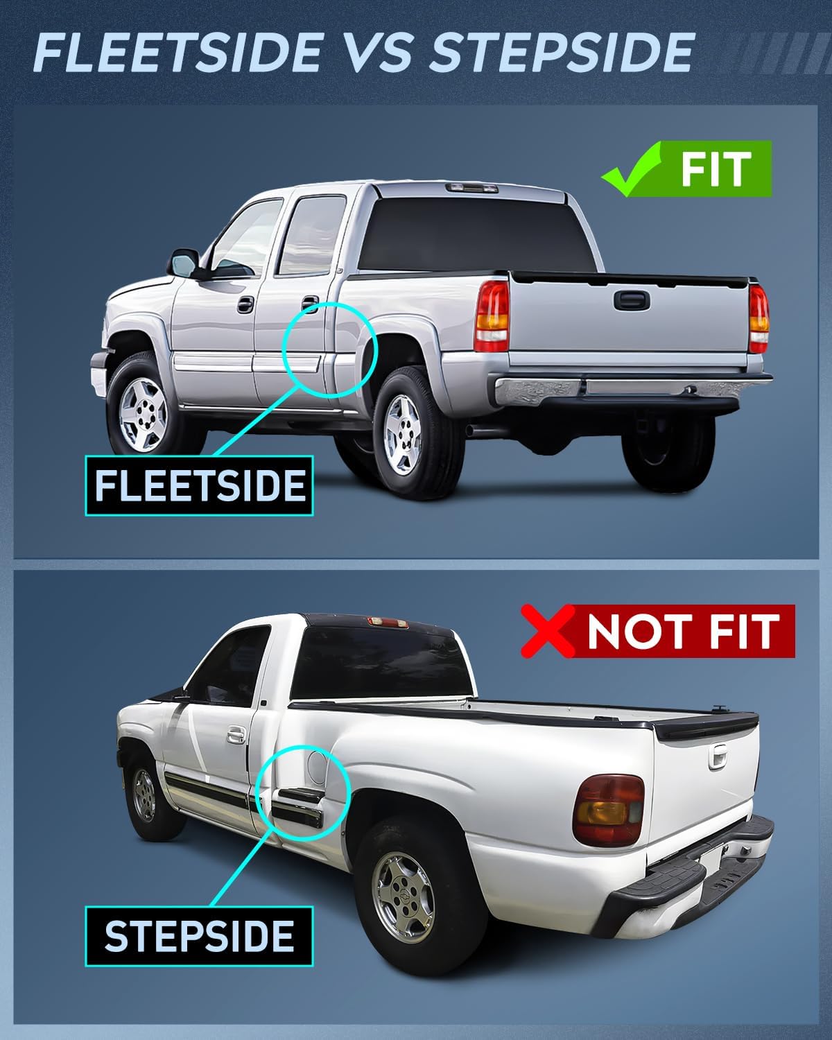Taillight Assembly Compatible with 1999 2000 2001 2002 Chevy Silverado 1999 2000 2001 2002 2003 2004 2005 2006 GMC Sierra Tail Rear Light Fleetside OE Style Driver Side Red Border