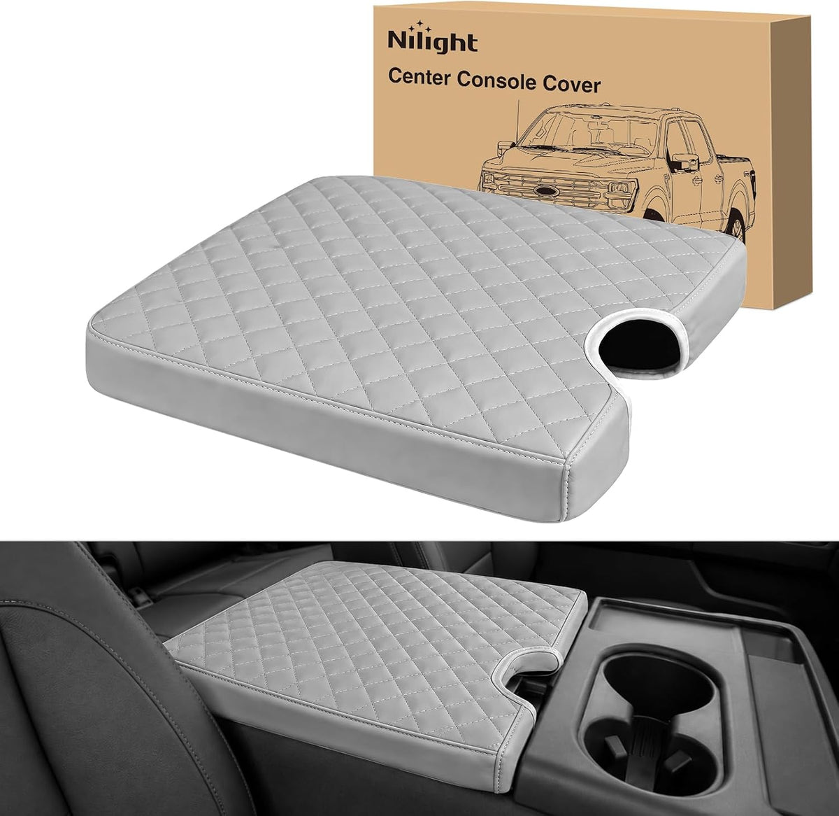 Center Console Cover for Ford F150 F250 F350 F450 F550 2015-2025
