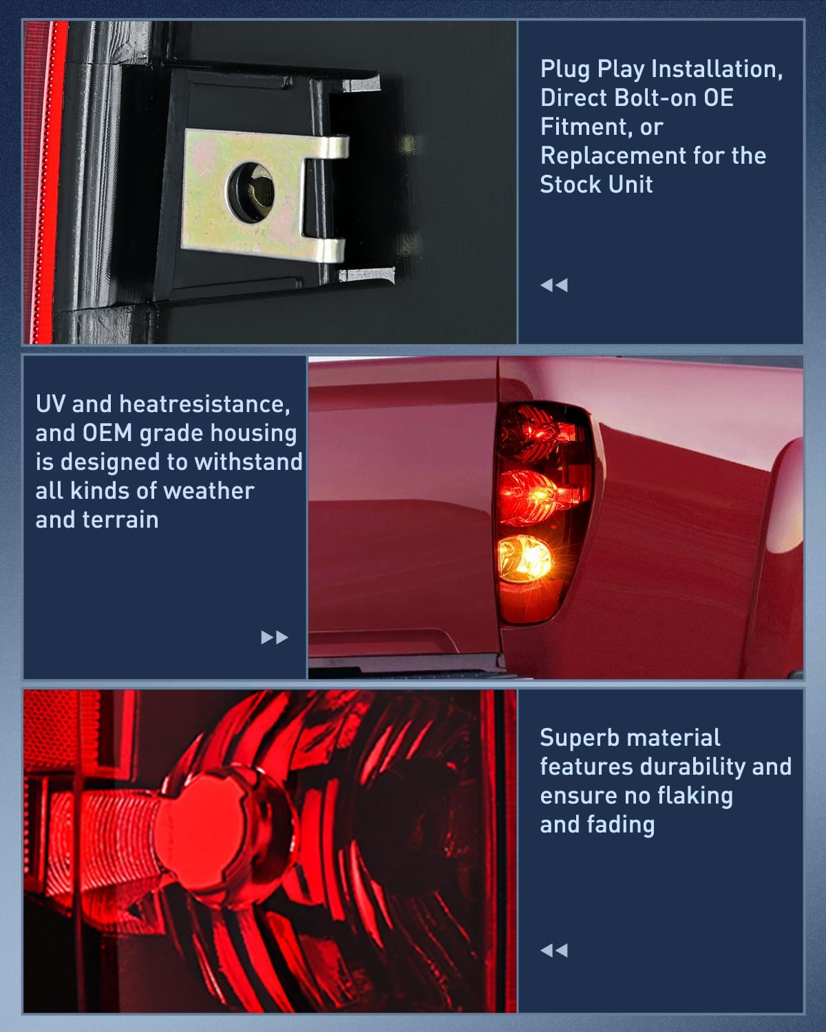 Taillight Assembly Compatible with 2004 2005 2006 2007 2008 2009 2010 2011 2012 Colorado GMC Canyon 2006 Isuzu i280 i350 2007 2008 Isuzu i290 i370 Rear Lamp OE Style Passenger Side Red Lens