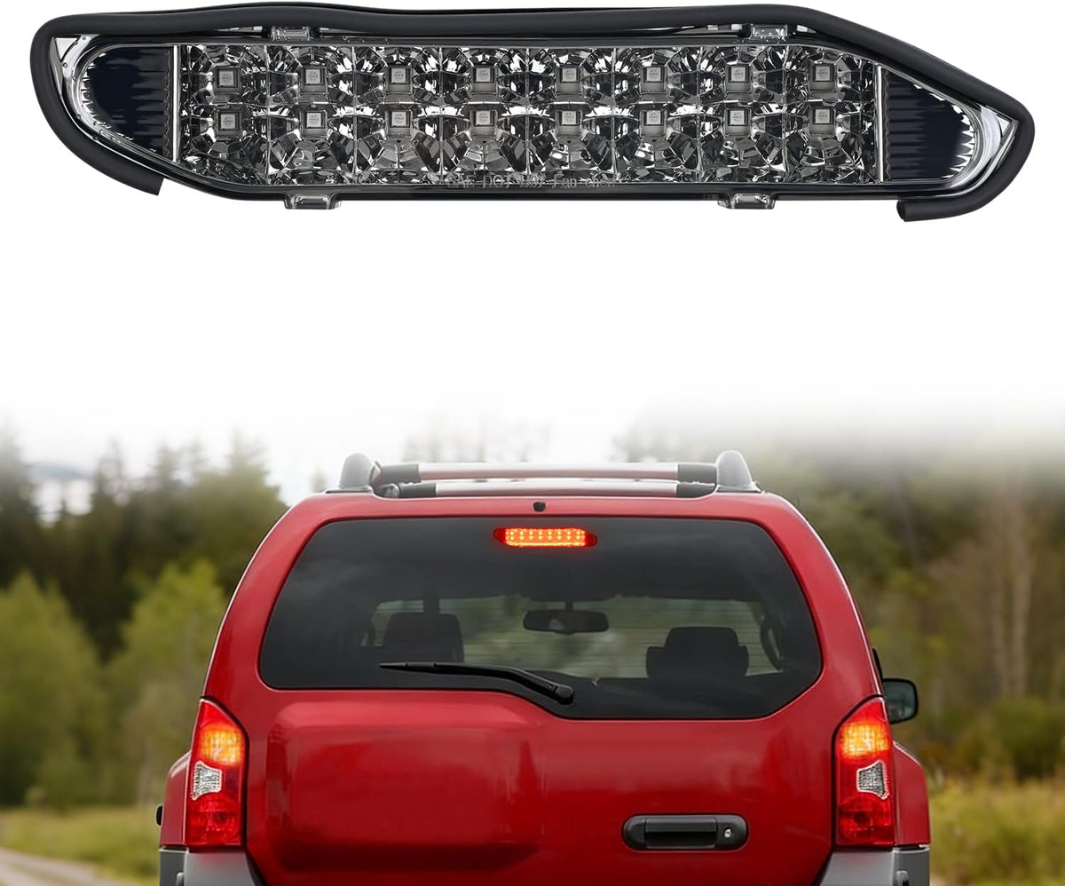 Third Brake Light for Nissan Xterra 2000 2001 2002 2003 2004 | for Nissan Xterra 2000 2001 2002 2003 2004, High Mount 3rd Stop Van SUV Rear Center Cab LED Lamp Replacement, Smoked Lens