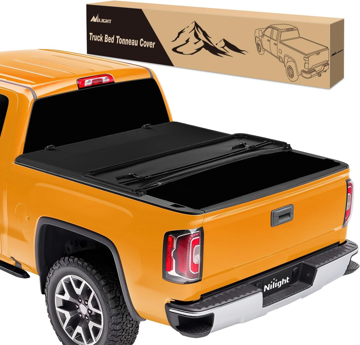 Truck Bed Tonneau Cover Soft Tri-fold Compatible with 1999-2006 Chevy Silverado/GMC Sierra 1500 2500 HD 3500 HD-6.6ft
