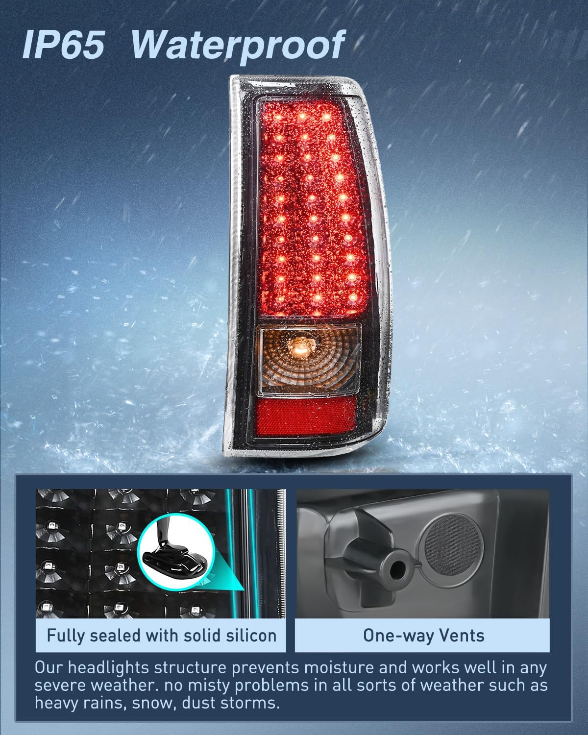Taillight Assembly Compatible with 2003 2004 2005 2006 Chevy Silverado 1500 1500HD 2500 2500HD 3500 2007 Chevrolet Classic Incandescent Type Upgrade LED Tail Lights Rear Brake Lamps