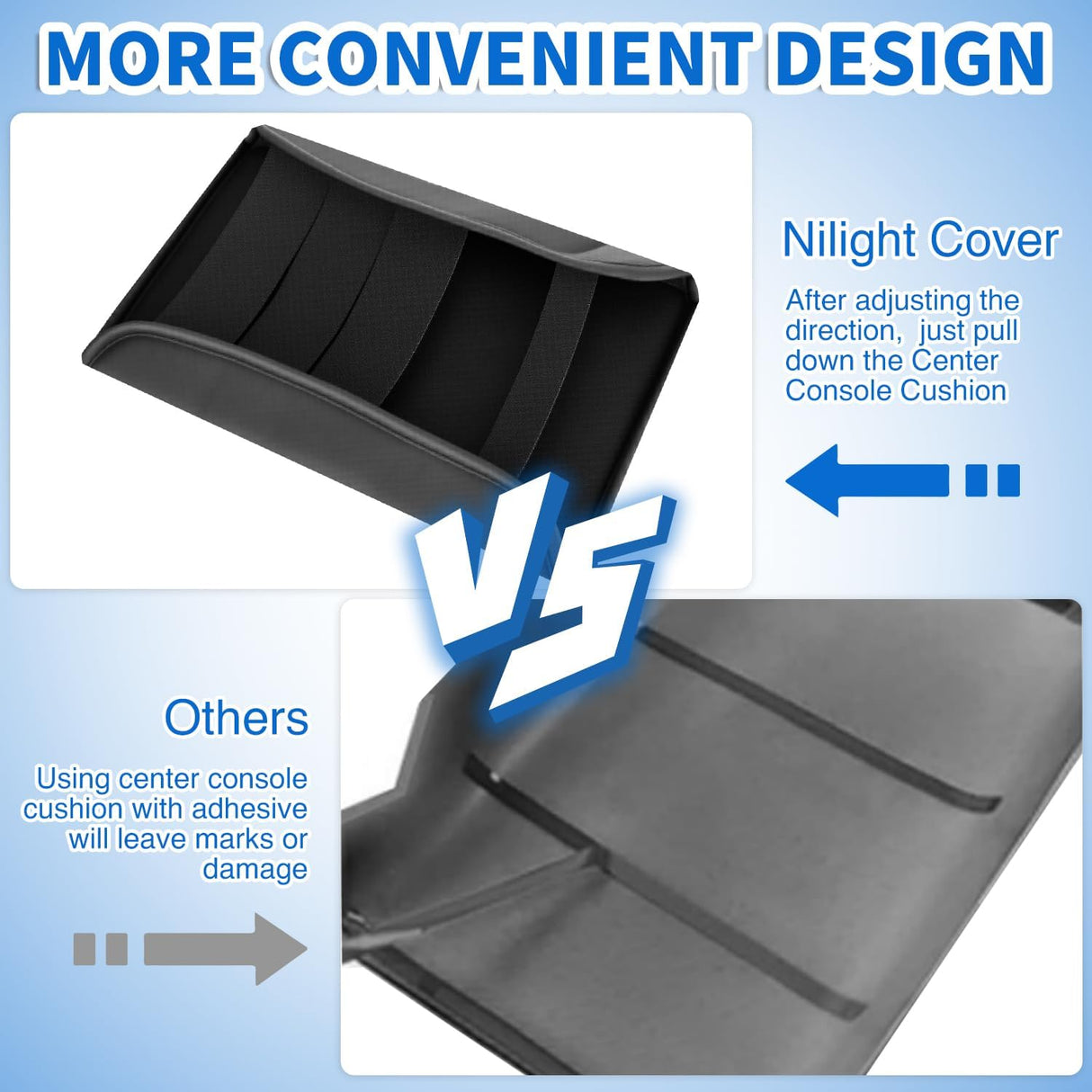 Center Console Cover Compatible with Tesla Model 3 Tesla Model Y Armrest Cover for Car Vegan Leather Middle Console Cover Car Center Console Cushion Pad (Not Fit for 2024 Tesla Model 3) -Black