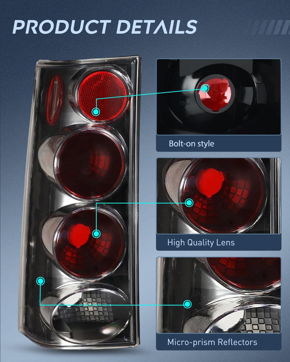 Taillight Assembly Compatible with 2003 2004 2005 2006 2007 2008 2009 2010 2011 2012 2013 2014 Chevy Express GMC Savana 1500 2003-2023 Chevrolet Express GMC Savana 2500 3500 Rear Tail Light