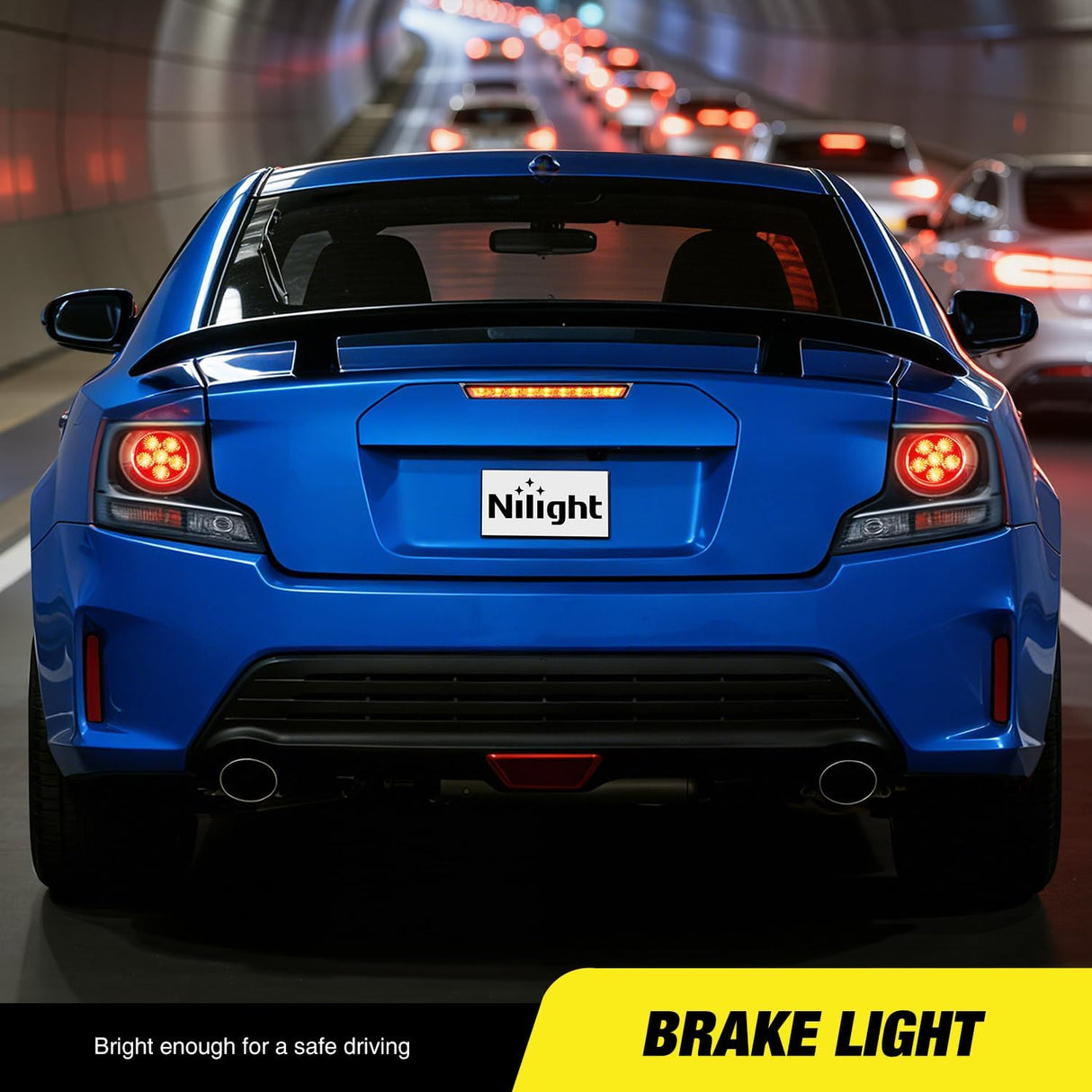 Third Brake Light Tail High Mount 3rd Stop Lights Smoked Lens Compatible with Toyota Scion tC 2011 2012 2013 2014 2015 2016 Van SUV Rear Center Cab Lamp