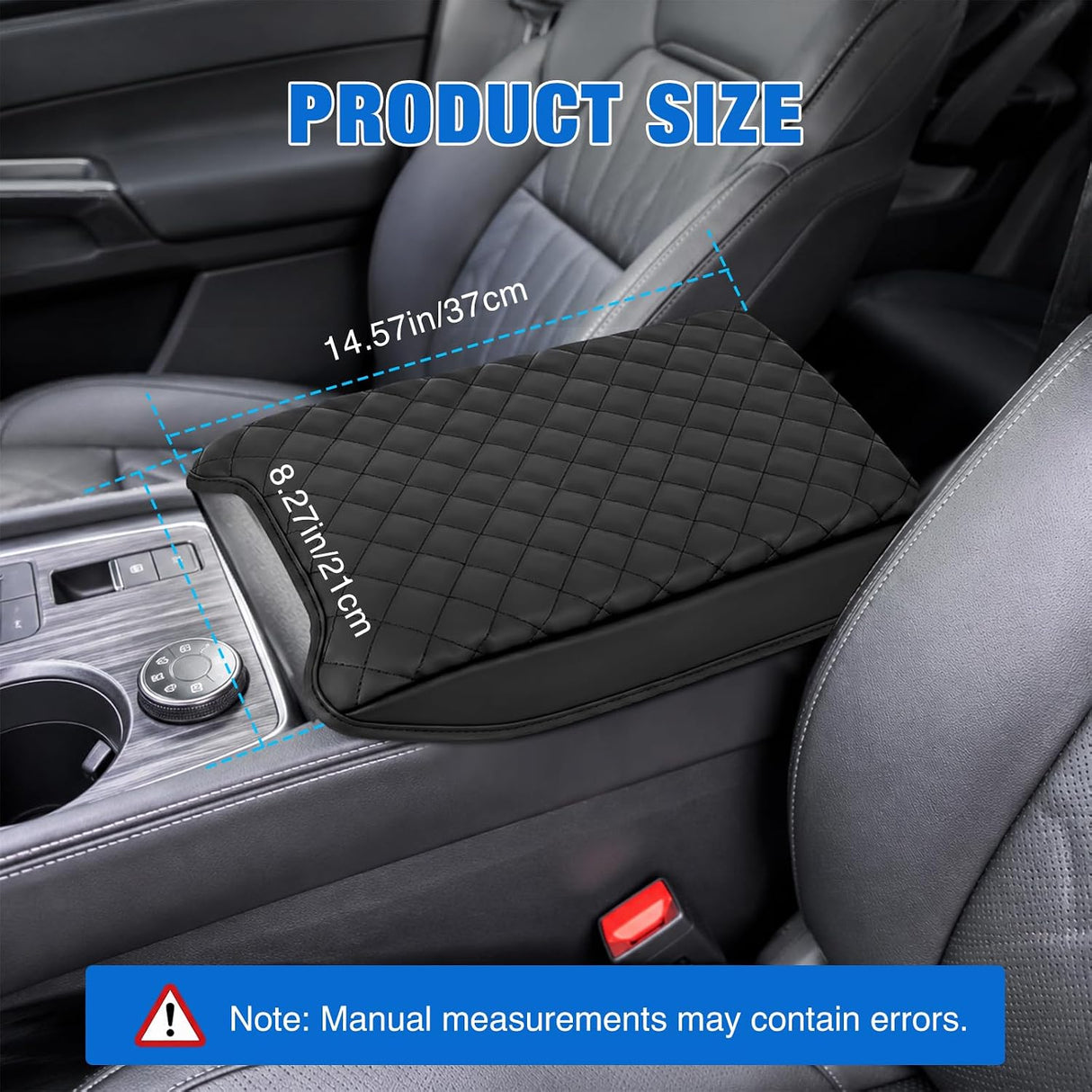 Center Console Cover for Nissan Pathfinder 2022-2026 Armrest Cover | for Pathfinder 2022 23 24 25 2026 Accessories Nappa Leather Middle Console Cushion Waterproof Anti-Scratch Arm Rest Pad Black