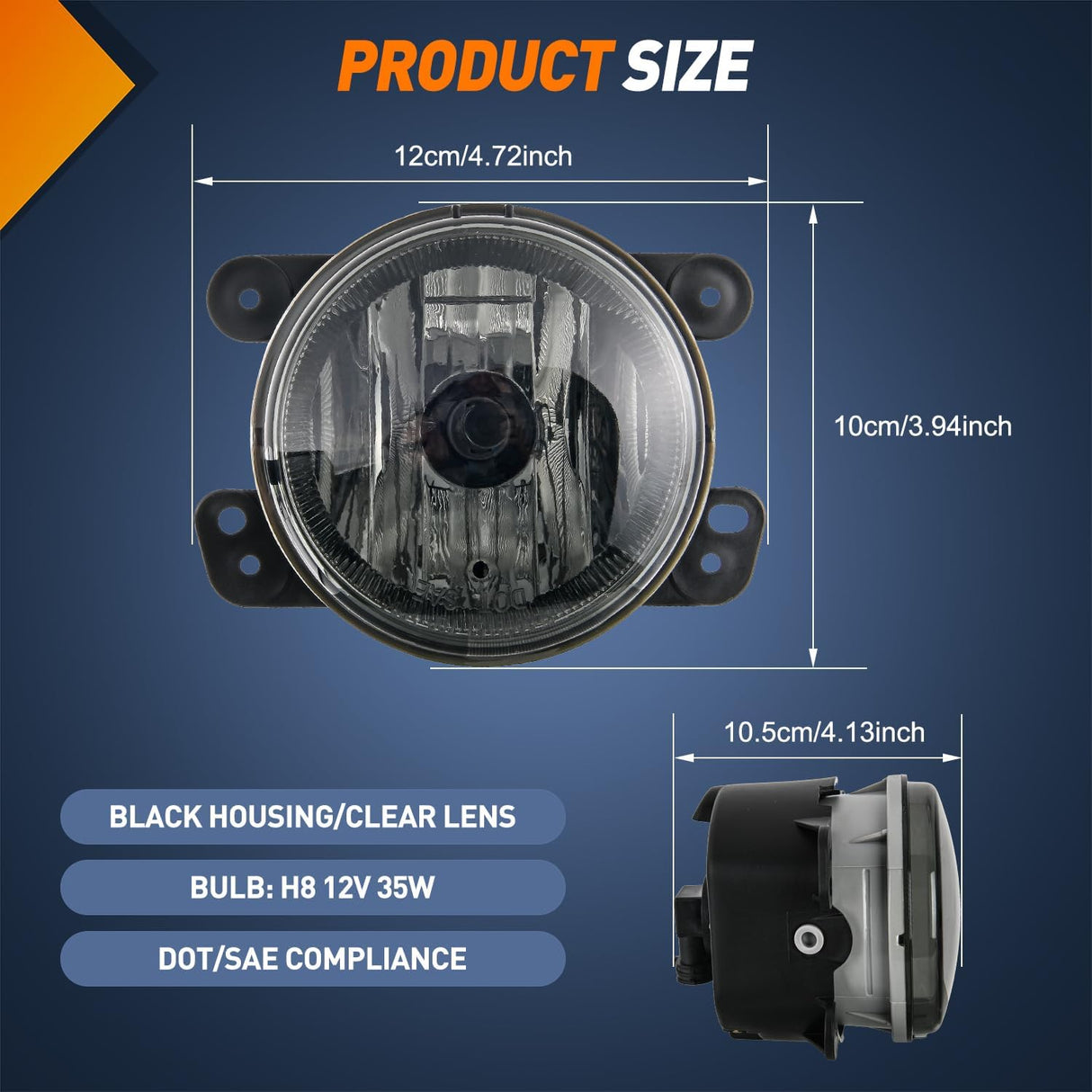 Fog Light Assembly Fog Lights Assembly Compatible with 2007 2008 2009 Jeep Wrangler 2005-2008 Dodge Magnum 2009 Journey 2006-2010 Chrysler PT Cruiser 2005-2010 300 Touring Models Smoke Lens