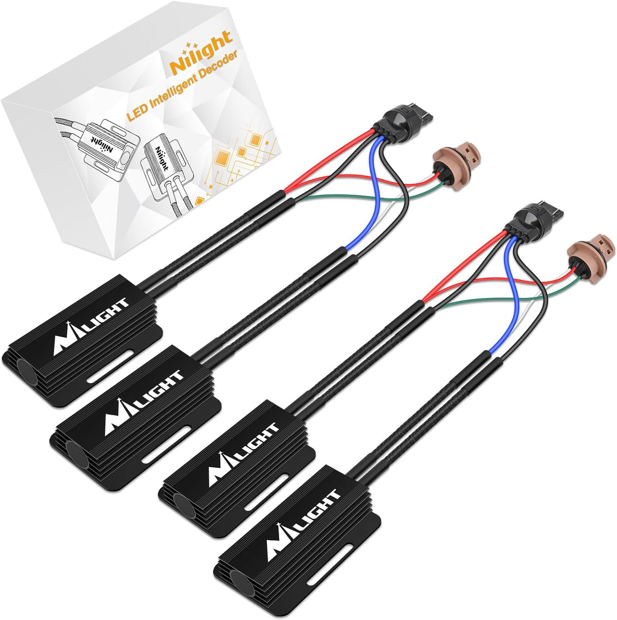 7443 CK LED CANbus Decoder Turn Signal Anti-Flicker Resistor | Helps Reduce Hyper Flash, Flickering and Dashboard Error Warnings, Pack of 2