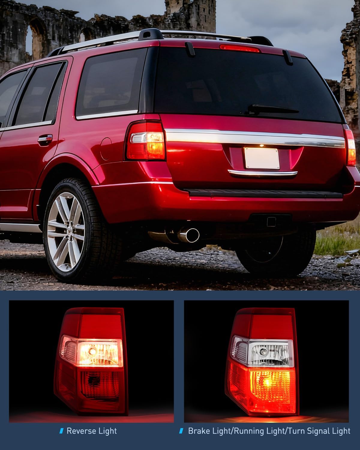 Taillight Assembly for 2007-2017 Ford Expedition Driver Side | Fits 2007 2008 2009 2010 2011 2012 2013 2014 2015 2016 2017 Ford Expedition OE Style Rear Tail Light Replacement