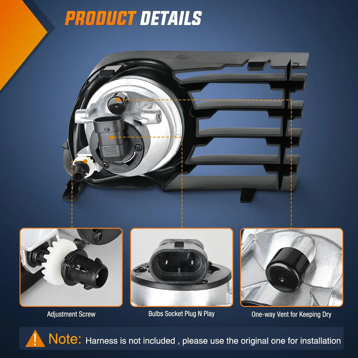 2004-2009 Toyota Prius Fog Lights Assembly Clear Lens Nilight