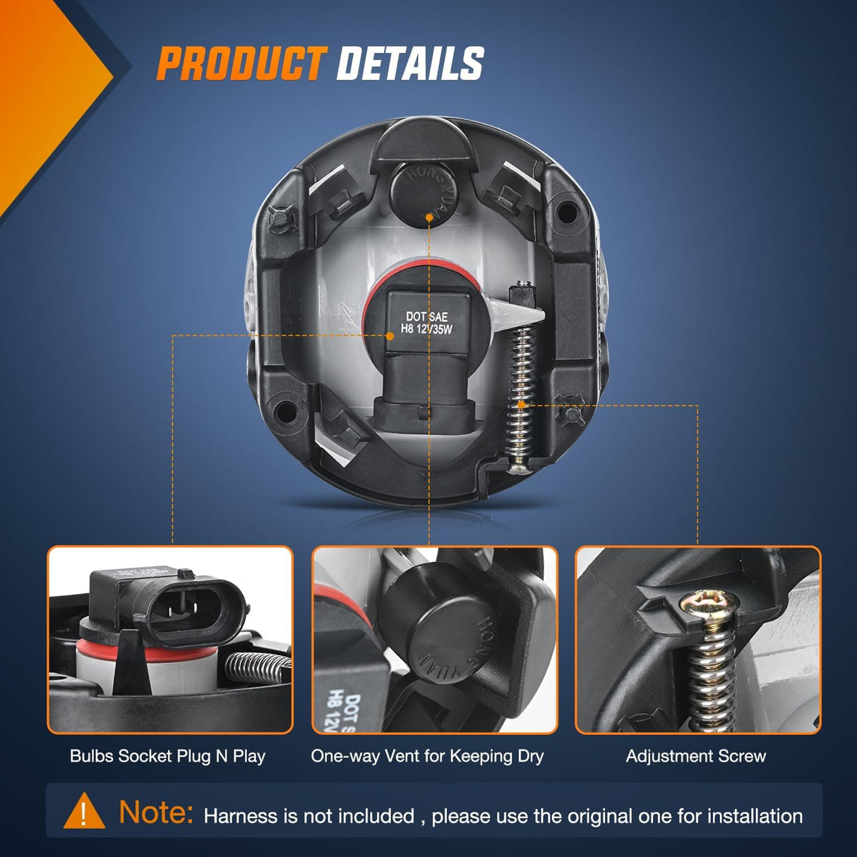 2005-2010 Dodge Grand Caravan Charger Nitro Challenger 2004-2010 Chrysler Town Country Sebring Pacifica 2007-2010 Jeep Patriot Compass Fog Light Assembly Nilight