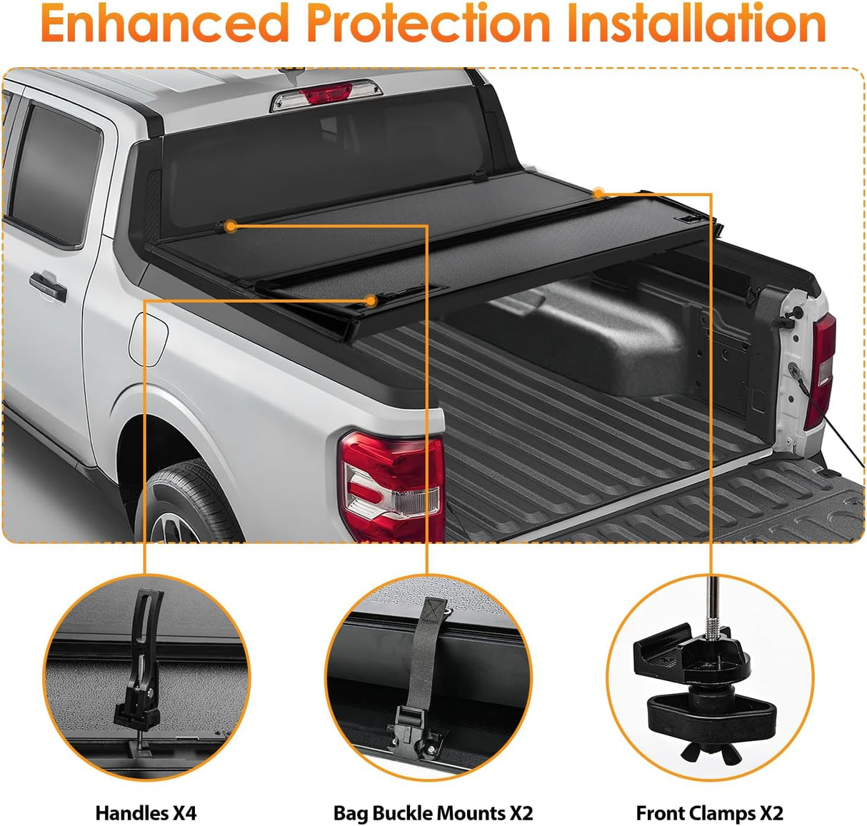 Hard Tri-fold Truck Bed Tonneau Cover Fits for Toyota Tacoma 2016 2017 2018 2019 2020 2021 2022 2023-5ft