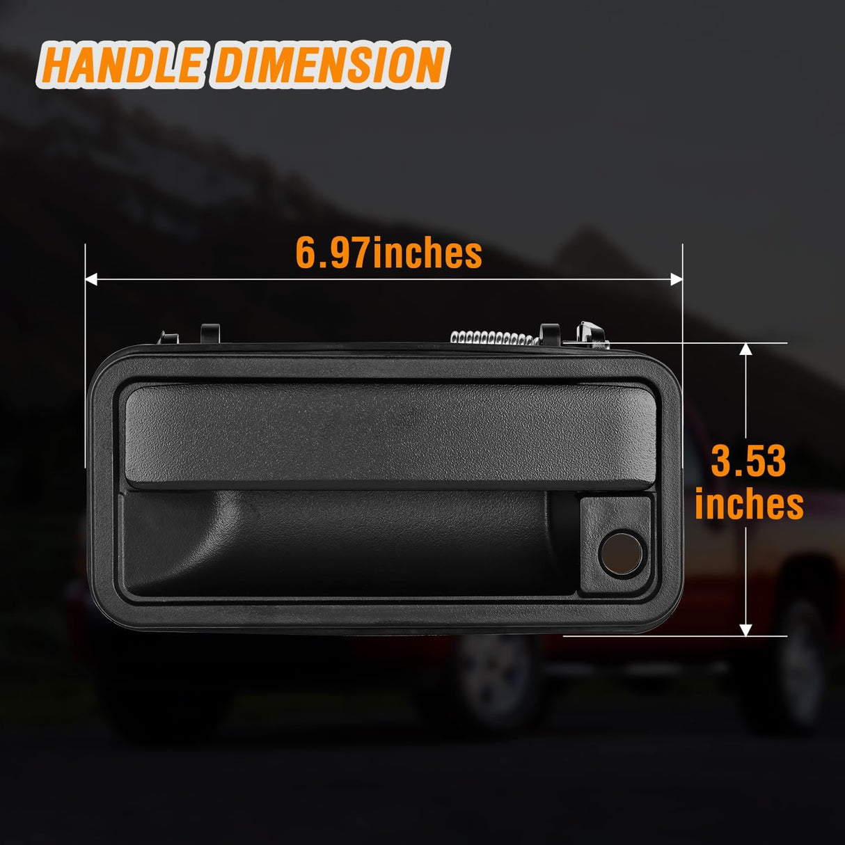 2PCS Exterior Car Door Handle Front Left Right with Lock Cylinder for 1988 89 90 91 92 93 94 Chevy,1992-1994 GMC Yukon C1500 C2500 C3500 K1500 K2500 K3500 Replaces#15742229,15742230,GM1310172