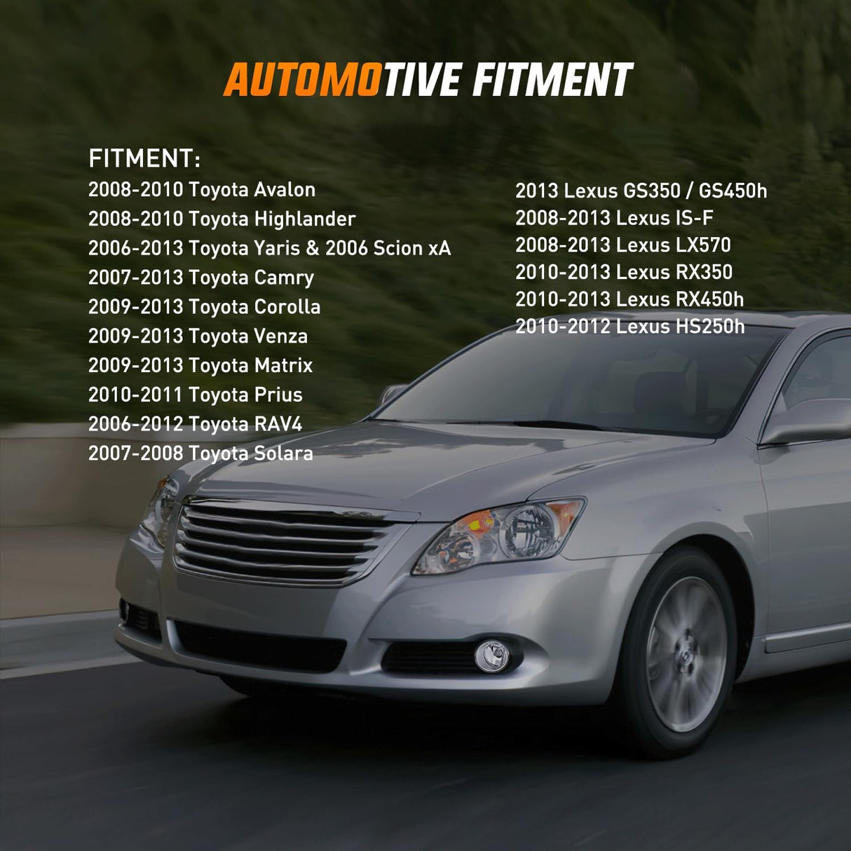 Fog Light Assembly Fog Light Assembly For 2008-2010 Toyota Avalon Highlander 2007-2013 Camry Yaris 2009-2013 Corolla Venza Matrix 2008-2013 Lexus IS-F LX570 RX350 RX450h GS350 GS450h