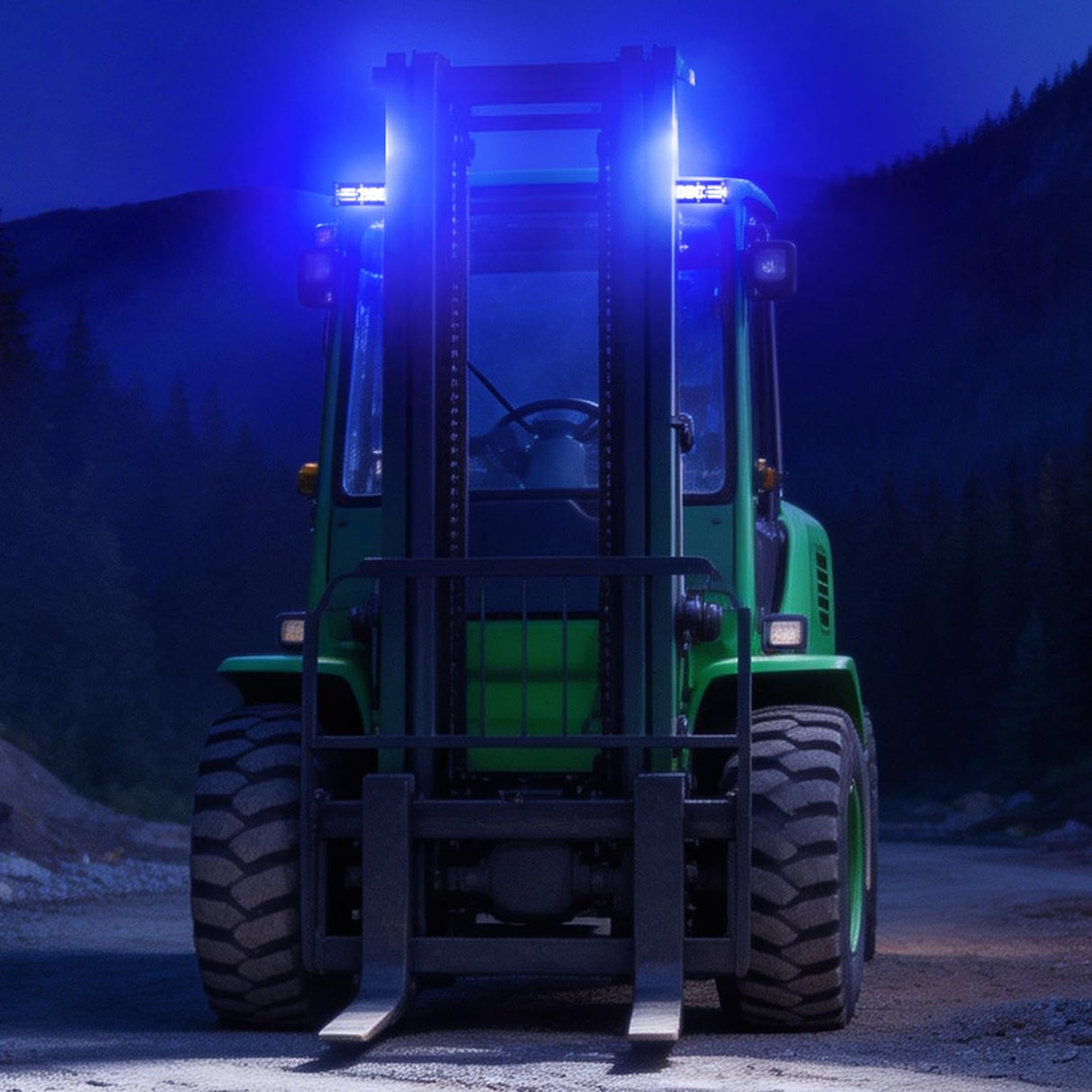 Slim LED Light Bar 2Pcs 7 Inch 16LED Single Row Spot Flood Combo Blue Off Road Driving Fog Fishing Hunting Emergency Safety Signal Lighting for 12V 24V ATV UTV Pickup Truck Tractor Boat