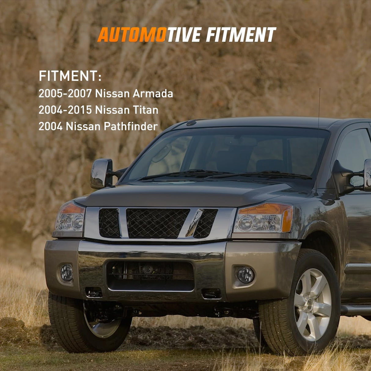 2005-2007 Nissan Armada 2004-2015 Titan Fog Light Assembly Smoke Lens 880 Bulbs Nilight