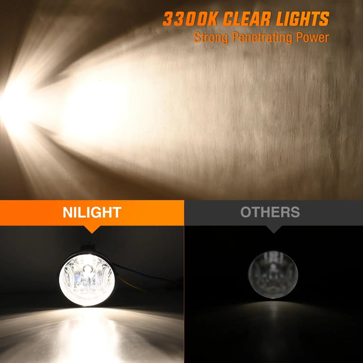 Fog Light Assembly Compatible with 2005 2006 2007 2008 2009 2010 2011 Toyota Tacoma 2007-2013 Tundra 2008-2017 Sequoia 2004-2006 Solara Fog Light Replacement w/H10 42W Bulbs Nilight