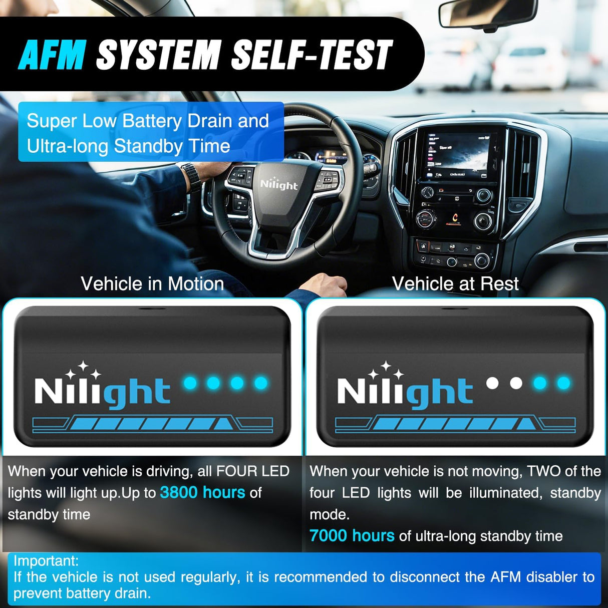 AFM Disabler Active Fuel Management Delete AFM/DFM Disabler for 5.3 Silverado Chevy 2010-2018 GMC Sierra Yukon Tahoe Avalanche Cadillac Escalade V6 & V8 Engine 3.6L 5.3L 6.0L 6.2L Vehicle Blue