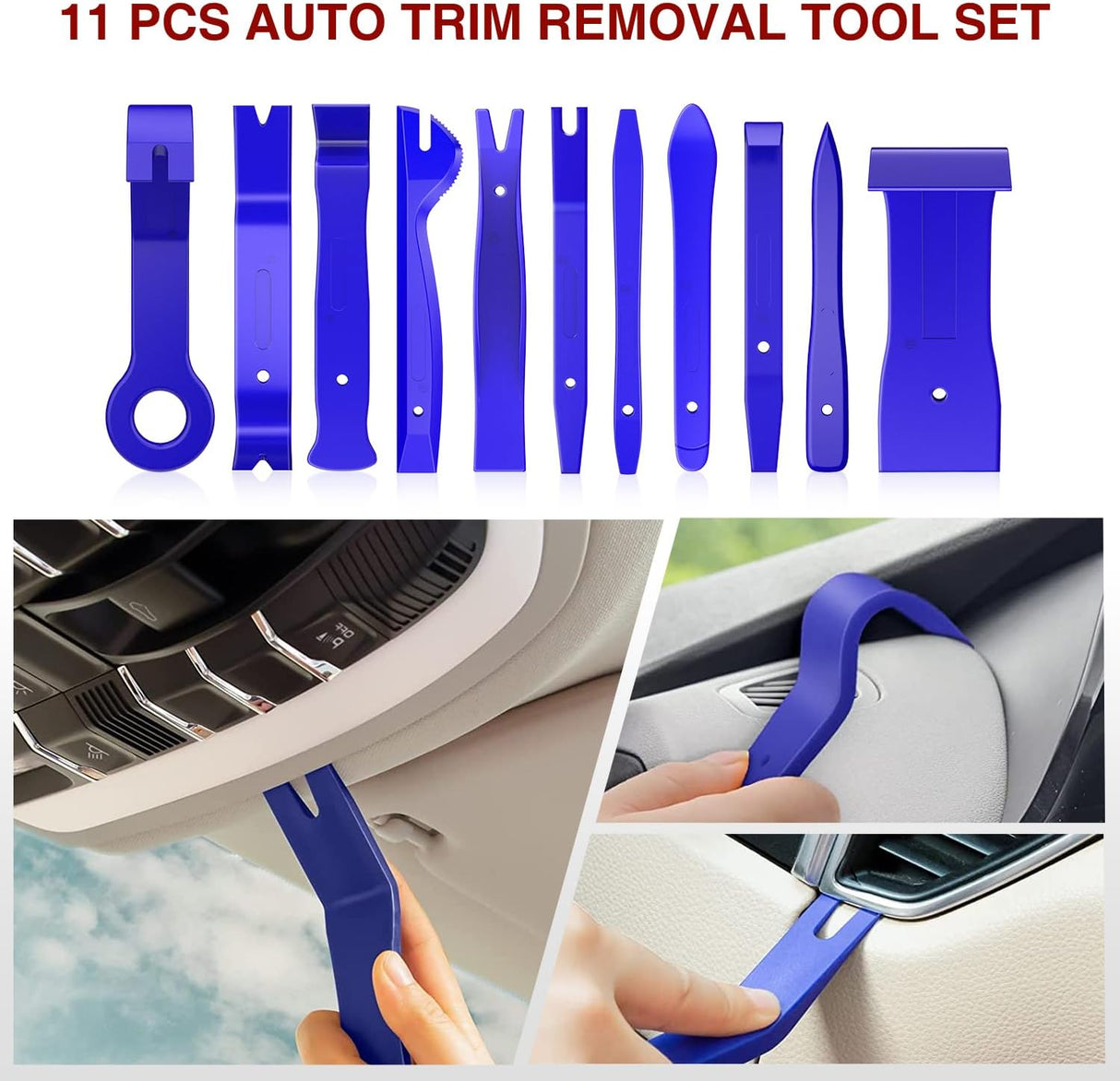 40 Pcs Auto Trim Removal Tool Set Blue Nilight