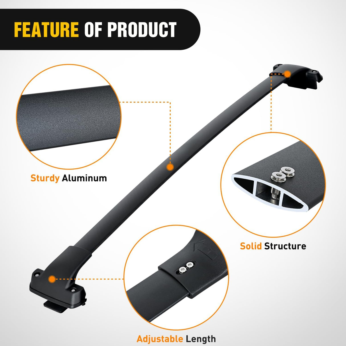 Roof Rack Cross Bars Compatible with 2018-2024 VW Volkswagen Tiguan & Taos 2022 2023 2024 with Side Rails, Adjustable Aluminum Car Crossbars for Cargo Carrier Luggage Box Kayak Tent Snowboard