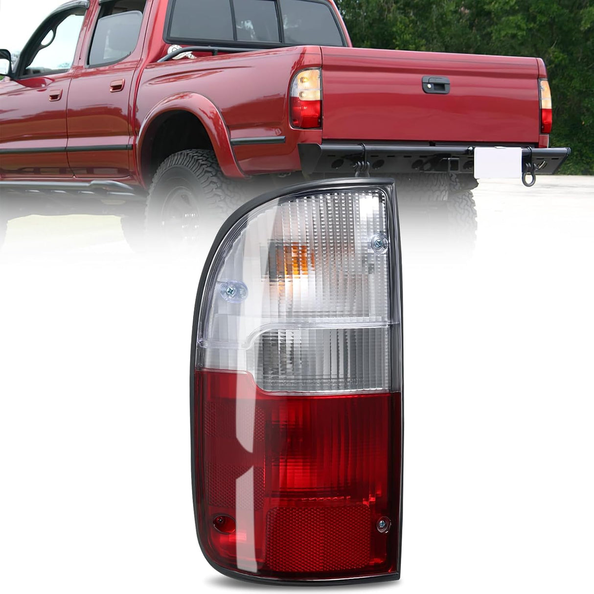 Taillight Assembly Compatible with 1995 1996 1997 1998 1999 2000 Toyota Tacoma Rear Tail Light Lamp Replacement OE Style Driver Side