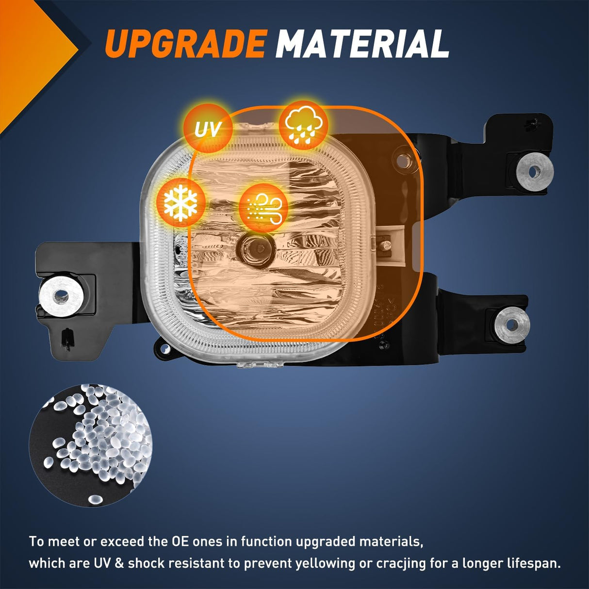 Fog Lights Assembly Compatible with 2008 2009 2010 FORD F-250 F-350 F-450 F-550 F250 F350 F450 F550 SUPER DUTY Clear Lens w/H10 12V 42W Bulbs