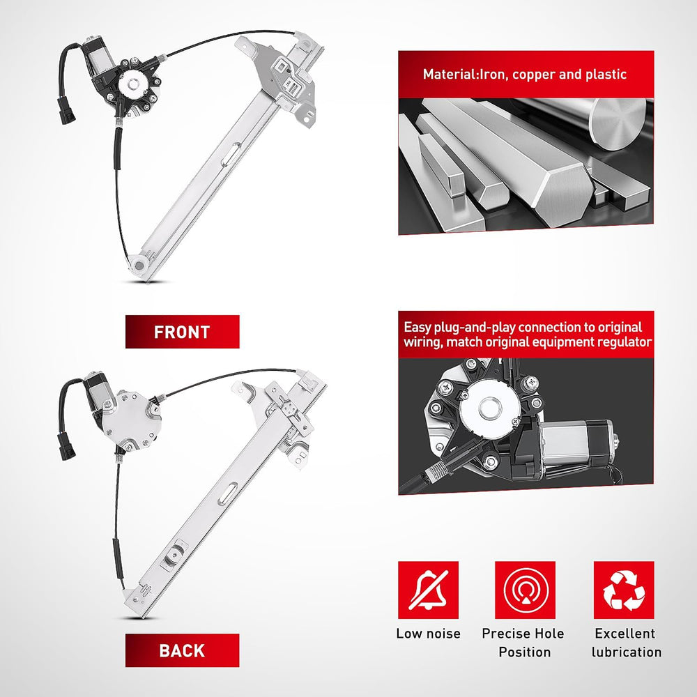 2006-2013 Chevrolet Impala 2014-2016 Impala Limited Front Driver Side Power Window Regulator Nilight