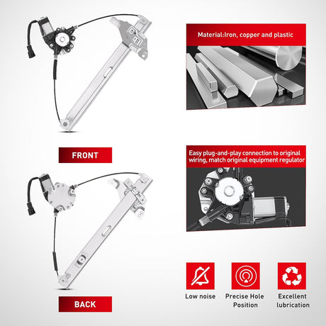 2006-2013 Chevrolet Impala 2014-2016 Impala Limited Front Driver Side Power Window Regulator Nilight
