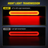 Trailer Light 9" 100 Leds Red & Amber 3-in-1 Running Stop Turn Signals Brake Light (Pair)