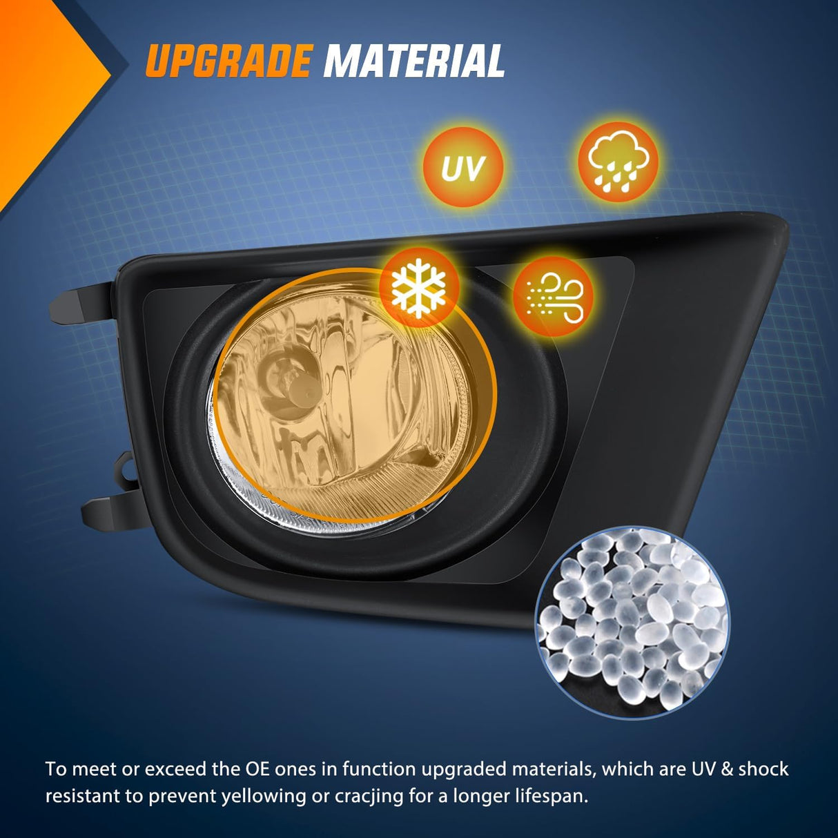 Fog Lights Assembly Compatible with 2012 2013 2014 2015 Toyota Tacoma Clear Lens Driver and Passenger Side H11 12V 55W Bulbs