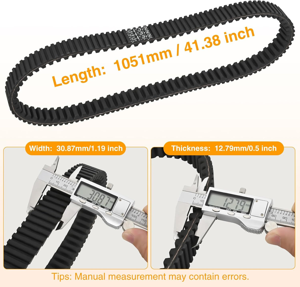 Drive Belt 3211072 3211077 Performance ATV CVT Belts Compatible with Polaris Sportsman 400 450 500 Scrambler Magnum Ranger 500 XP 875 Xplorer 4x4 Aramid Belt Replaces 20G4022 3211048, 1 Pack