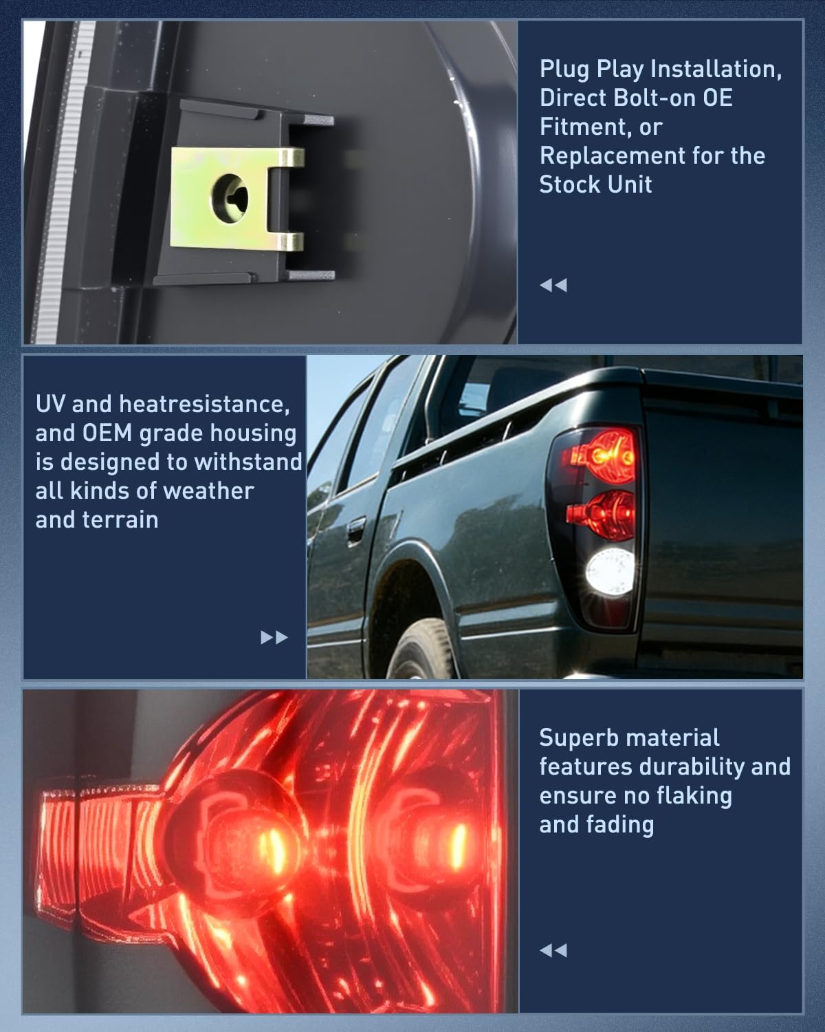 Taillight Assembly Compatible with 2004-2012 Chevy Colorado | 2004-2012 GMC Canyon 2006 Isuzu i280 i350 2007 2008 i290 i370 Rear Lamp OE Style Driver and Passenger Side Smoke Red Lens