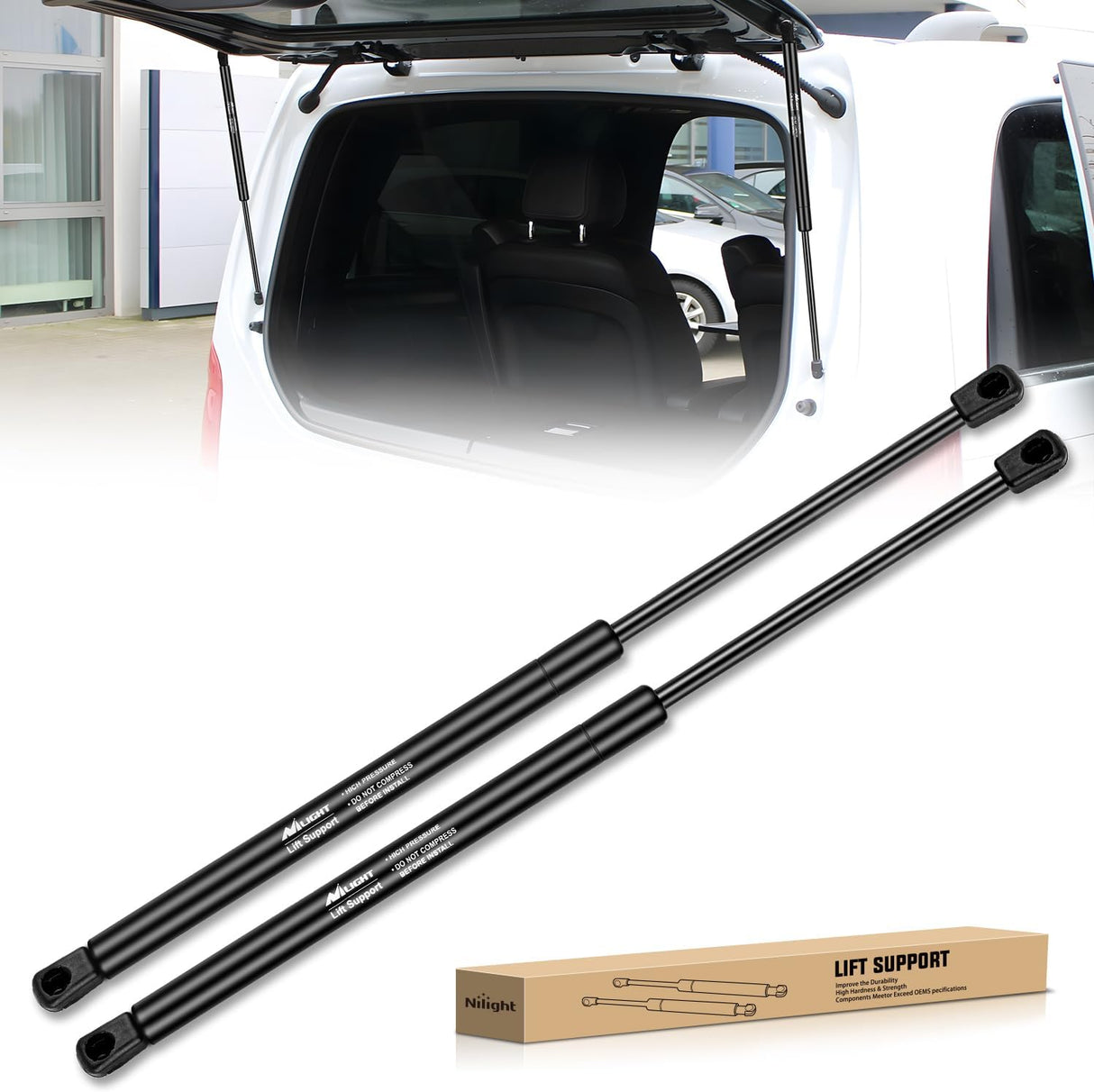 Rear Window Glass Struts 6260 for Ford Escape 2008-2012, Rear Shocks Gas Struts 18 Inch, 2PCS Set Rod