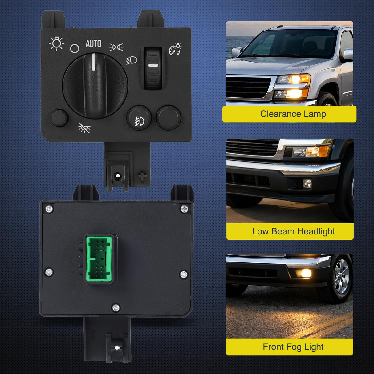 Headlight Dimmer Switch Compatible with 2004 2005 2006 2007 2008 2009 2010 2011 2012 Chevy Colorado 2004-2012 GMC Canyon 2006 Isuzu I280 I350 2007-2008 Isuzu I290 I370 w/Fog Light