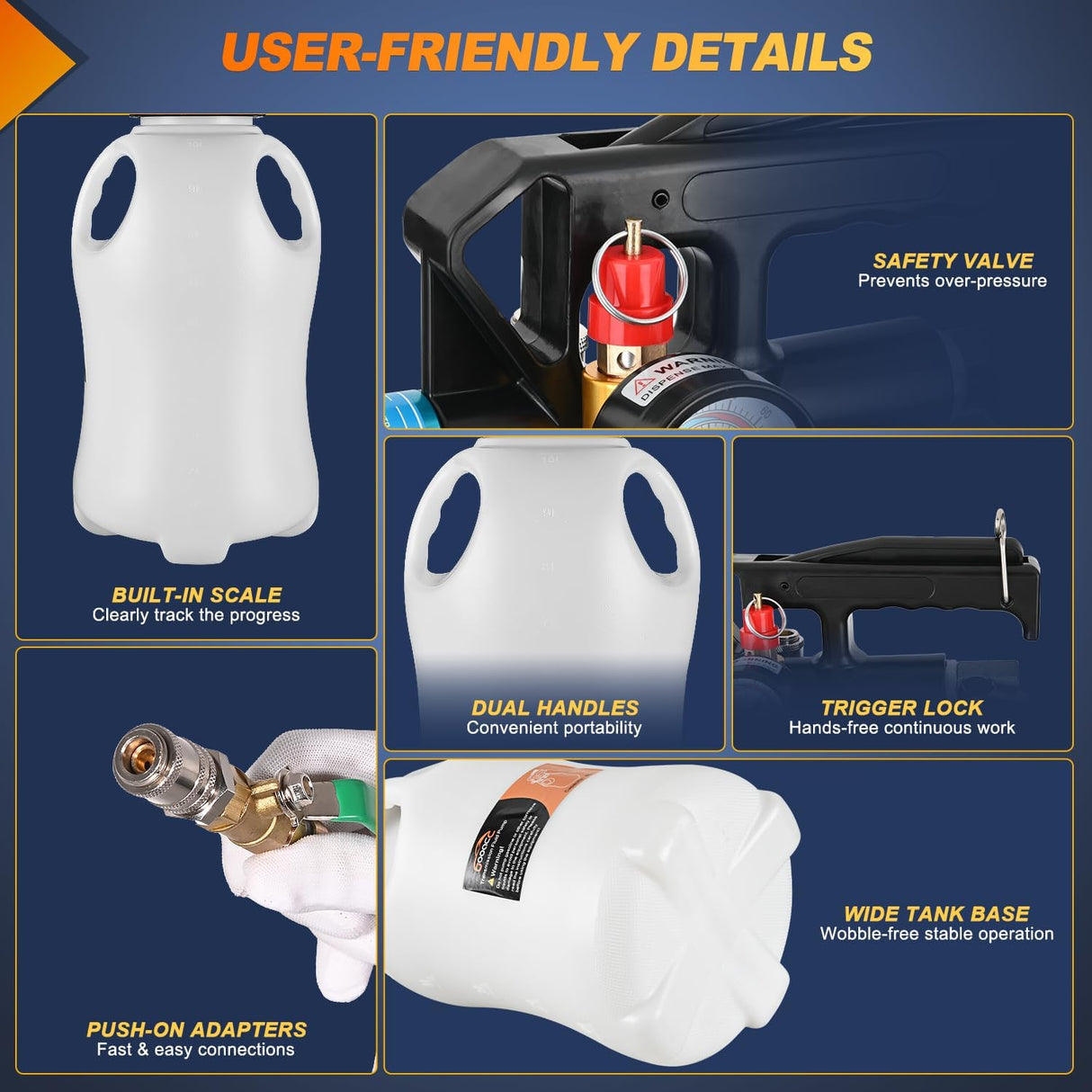 Transmission Fluid Pump Kit 10L Automotive Pneumatic Oil Fluid Extractor ATF Refill Dispenser Transfer Pump with 15 ATF Filler Adapters 2.6 Gal 2 Way Vacuum Fluid Evacuator Oil Change Tool Set