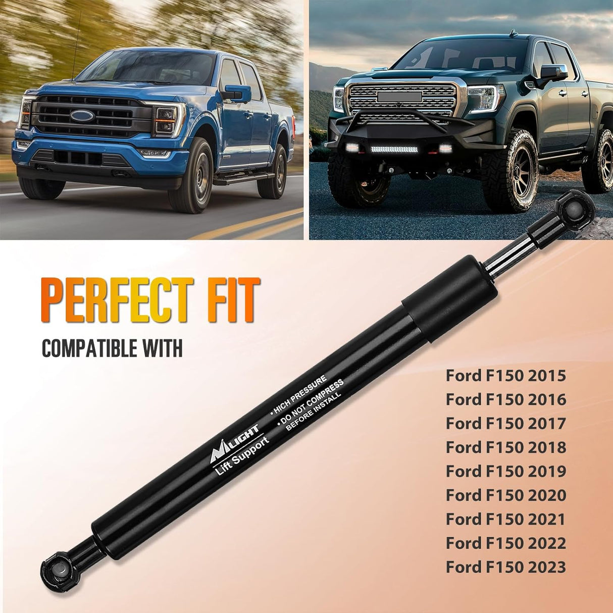 Pickup Tailgate Assist Shock Accessories for 15-24 Ford F150, Truck Tail Gate Lift Assist Tailgate Shock Damper fit for Ford F-150 2015 2016 2017 2018 2019 2020 2021 2022 2023 2024