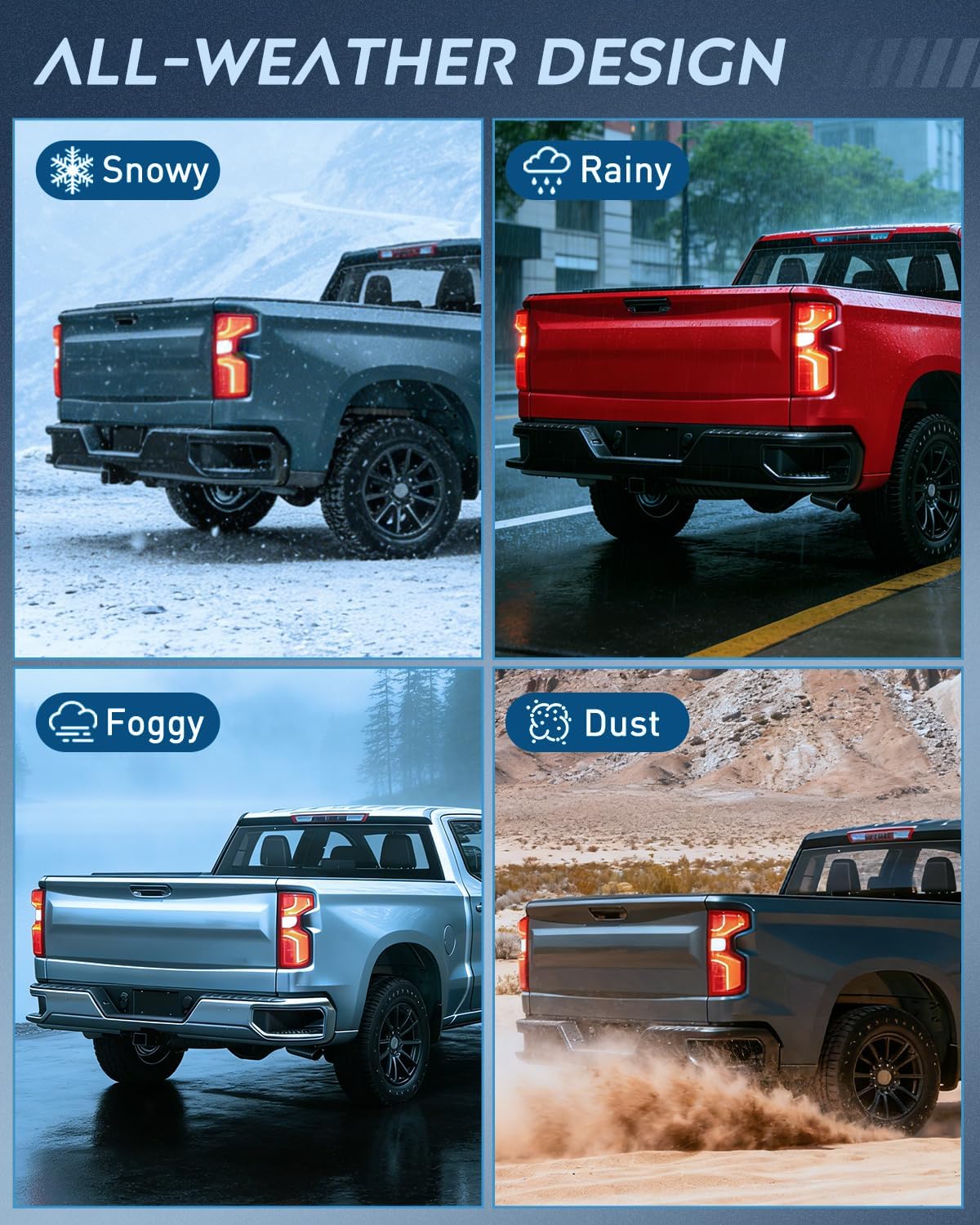 Taillight Assembly for 2019 2020 2021 2022 2023 Chevy Silverado1500 | 2020 2021 2022 2023 Silverado 2500HD 3500HD LED Tail Light Rear Lamp Replacement Passenger Side