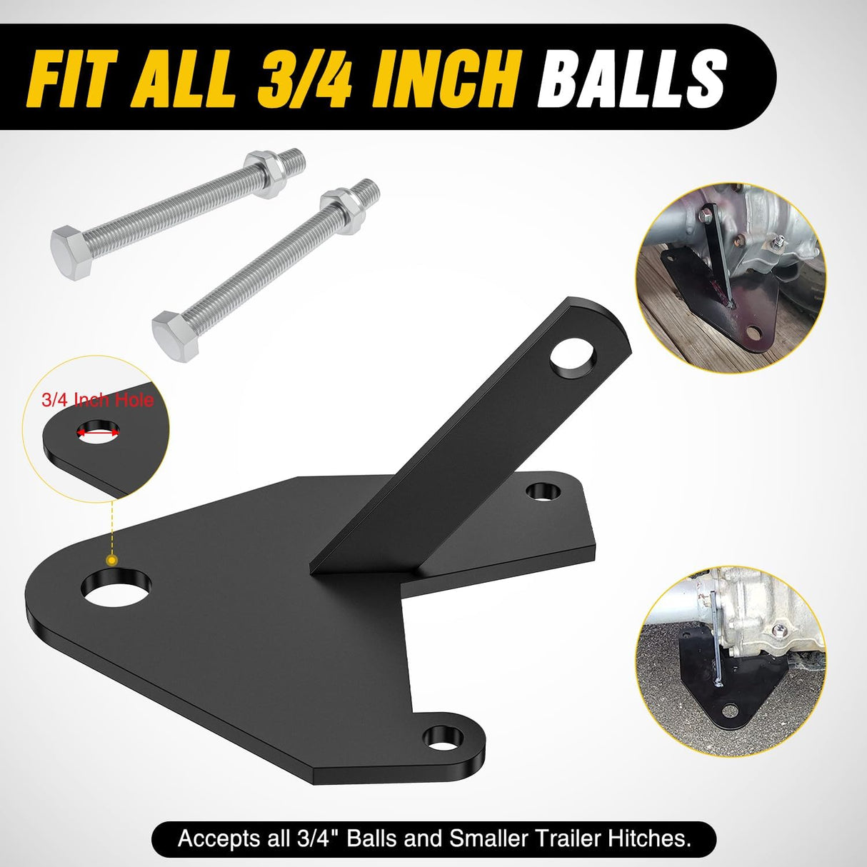Trailer Hitch Receiver Compatible with Honda TRX 250 Recon ATV Hitch 1997-2018