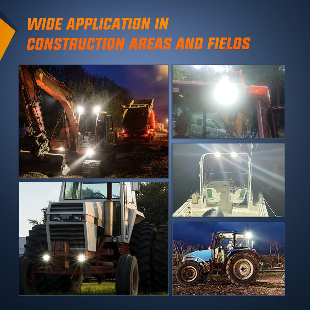 4.4 Inch 36W Square Flood Toggle Switch LED Work Lights (Pair) Nilight