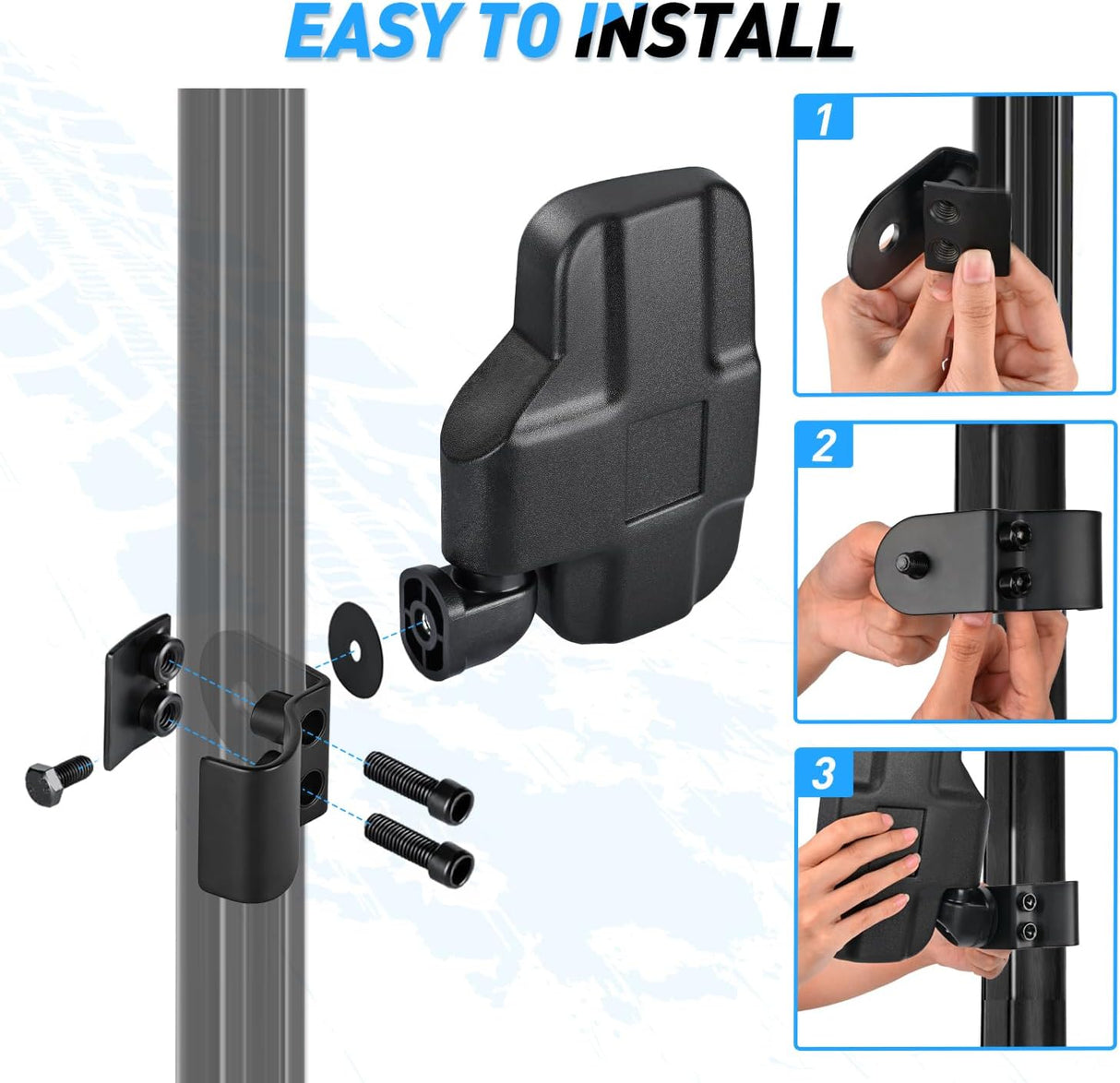 UTV Side Mirrors Fit For Profiled Tubes Nilight