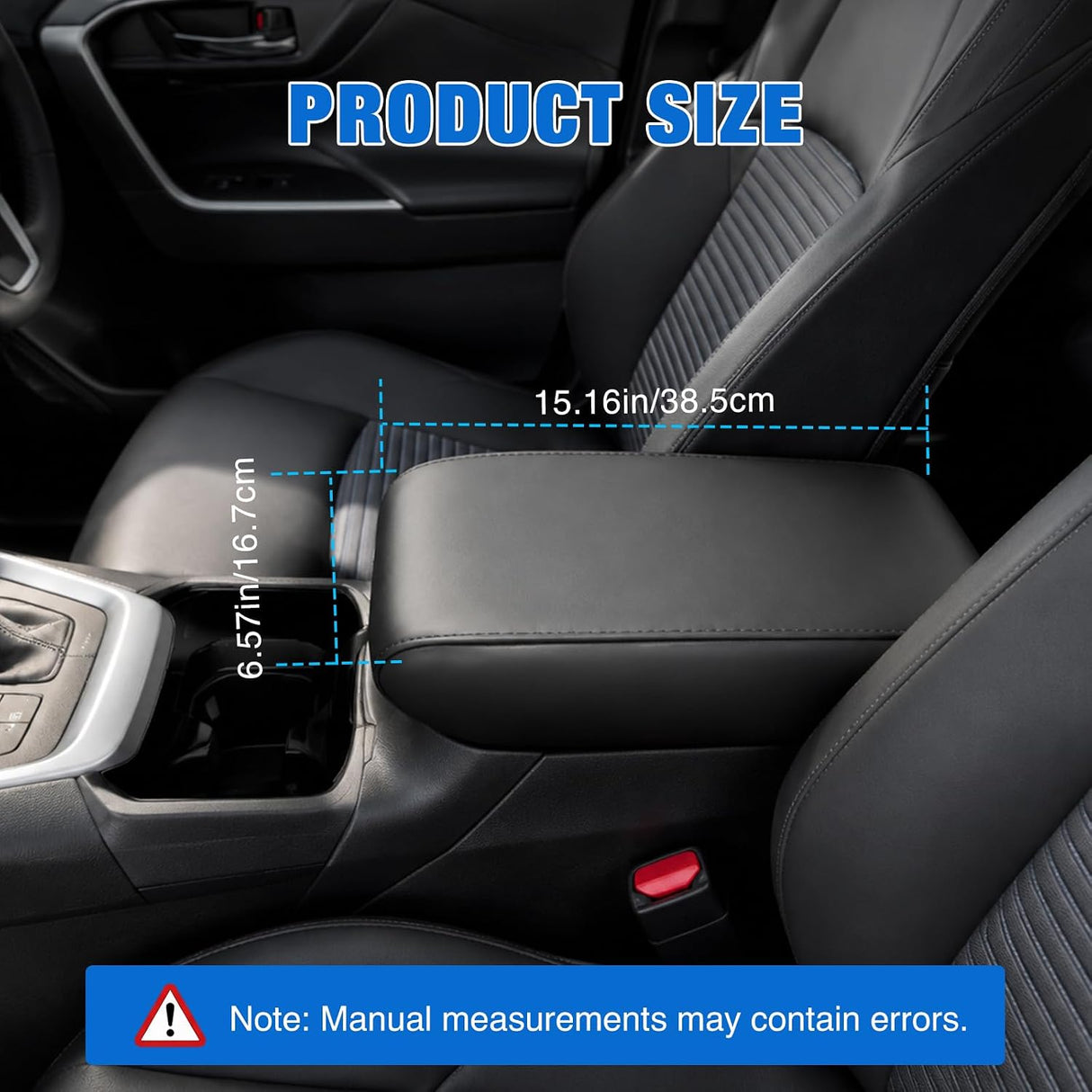Center Console Cover for Nissan Altima 2013-2018 Armrest Cushion | for Altima 2013 14 15 16 17 2018 Accessories Nappa Leather Armrest Cover for Car Waterproof Anti-Scratch Arm Rest Pad, Black