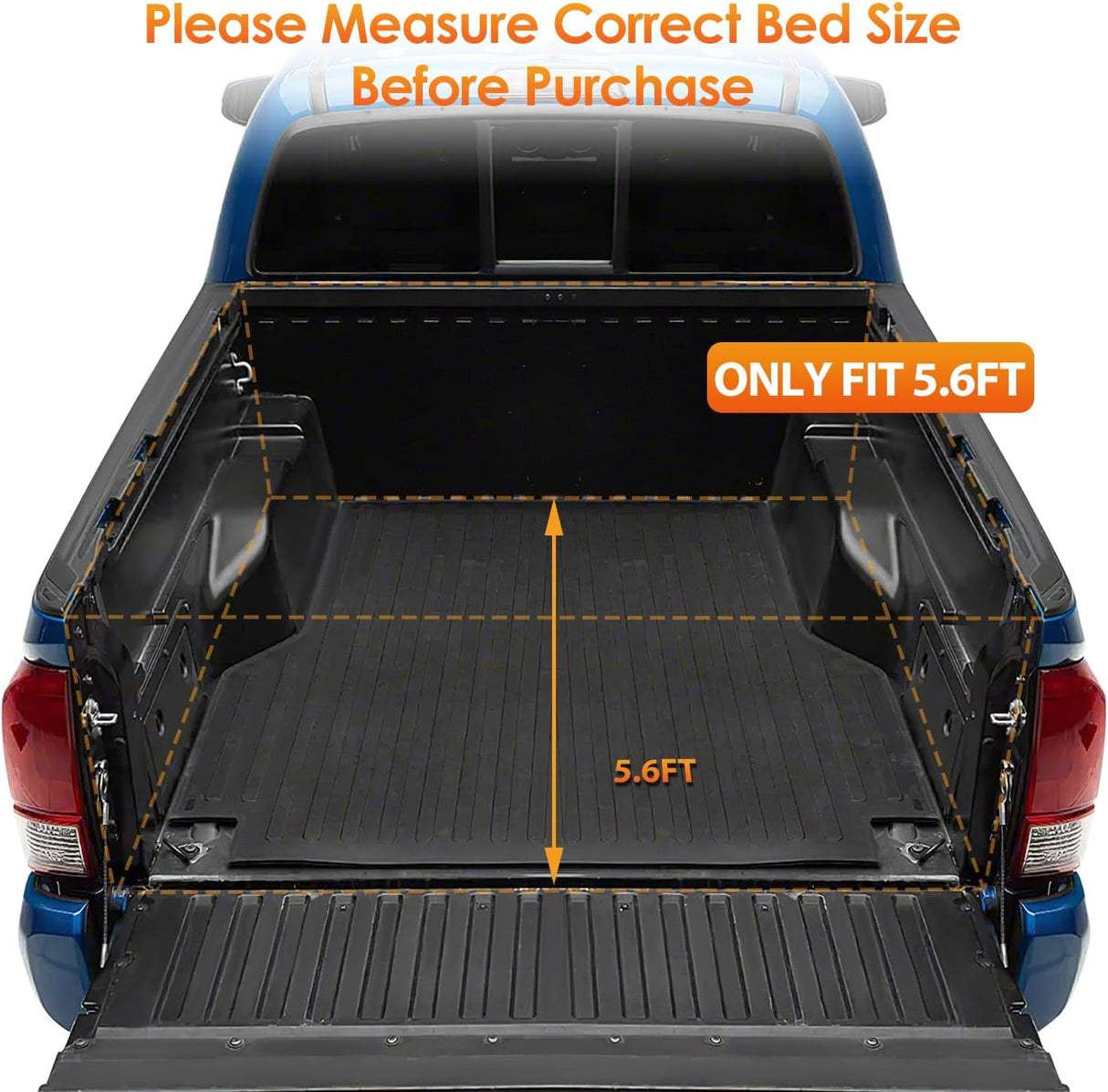 Hard Tri-fold Truck Bed Tonneau Cover Compatible with Toyota Tundra 2022 2023 2024-5.6ft
