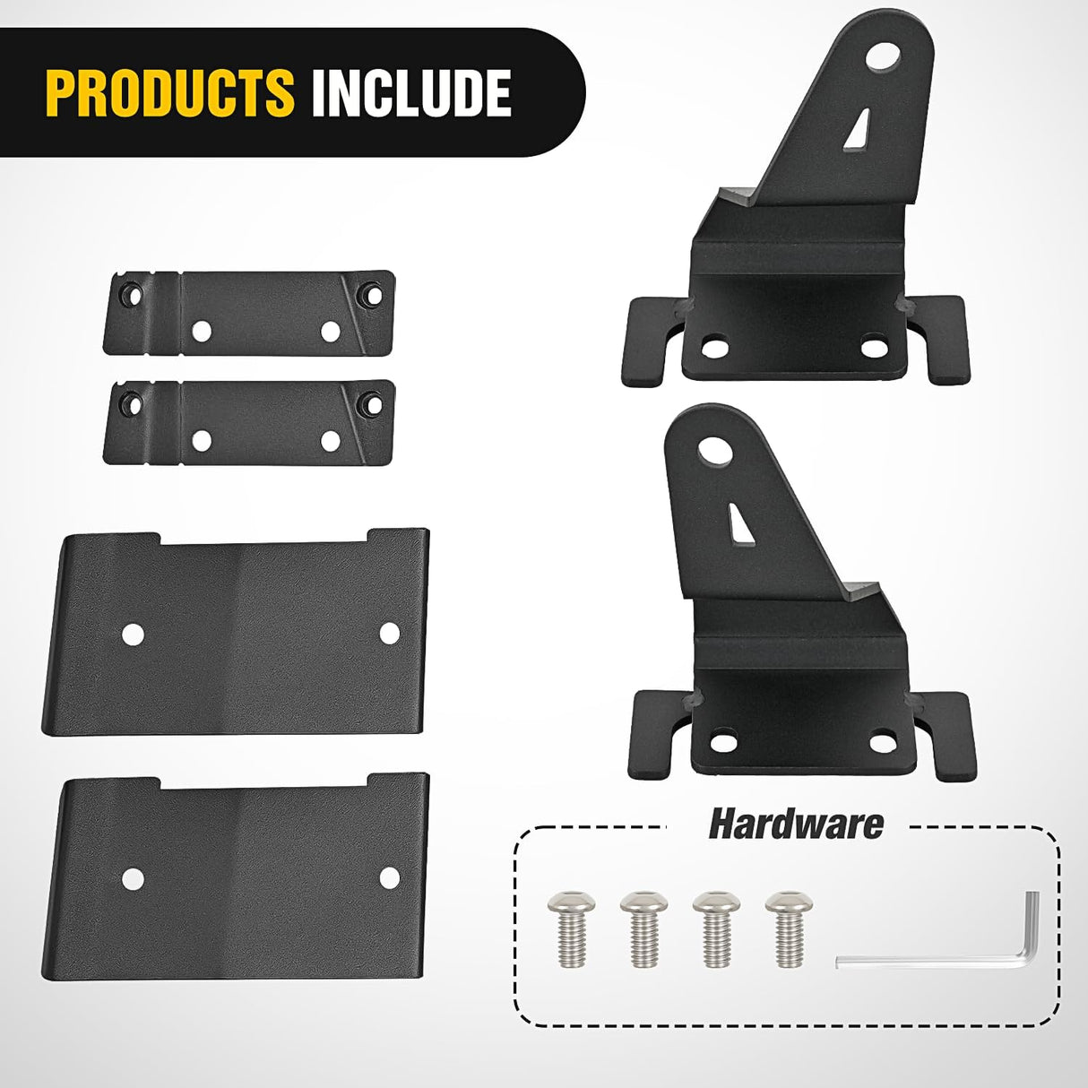 42 inch Curved LED Light Bar Bracket Mounting Upper Windshield Roof Cab Brackets Compatible with Ford Bronco 2 Door and 4 Door 2021 2022 2023 2024