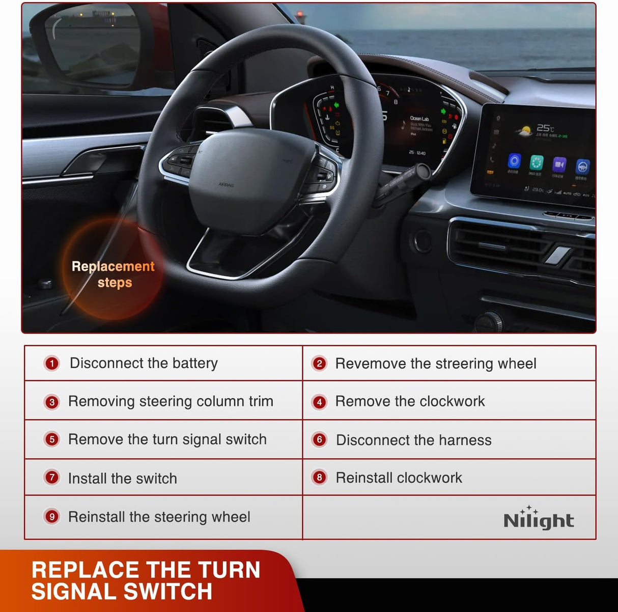 Turn Signal Switch Compatible with 1995 1996 1997 1998 1999 2000 Chevy GMC Suburban C/K Series Tahoe Blazer S10 Astro Express Jimmy Sonoma Yukon Cadillac Escalade