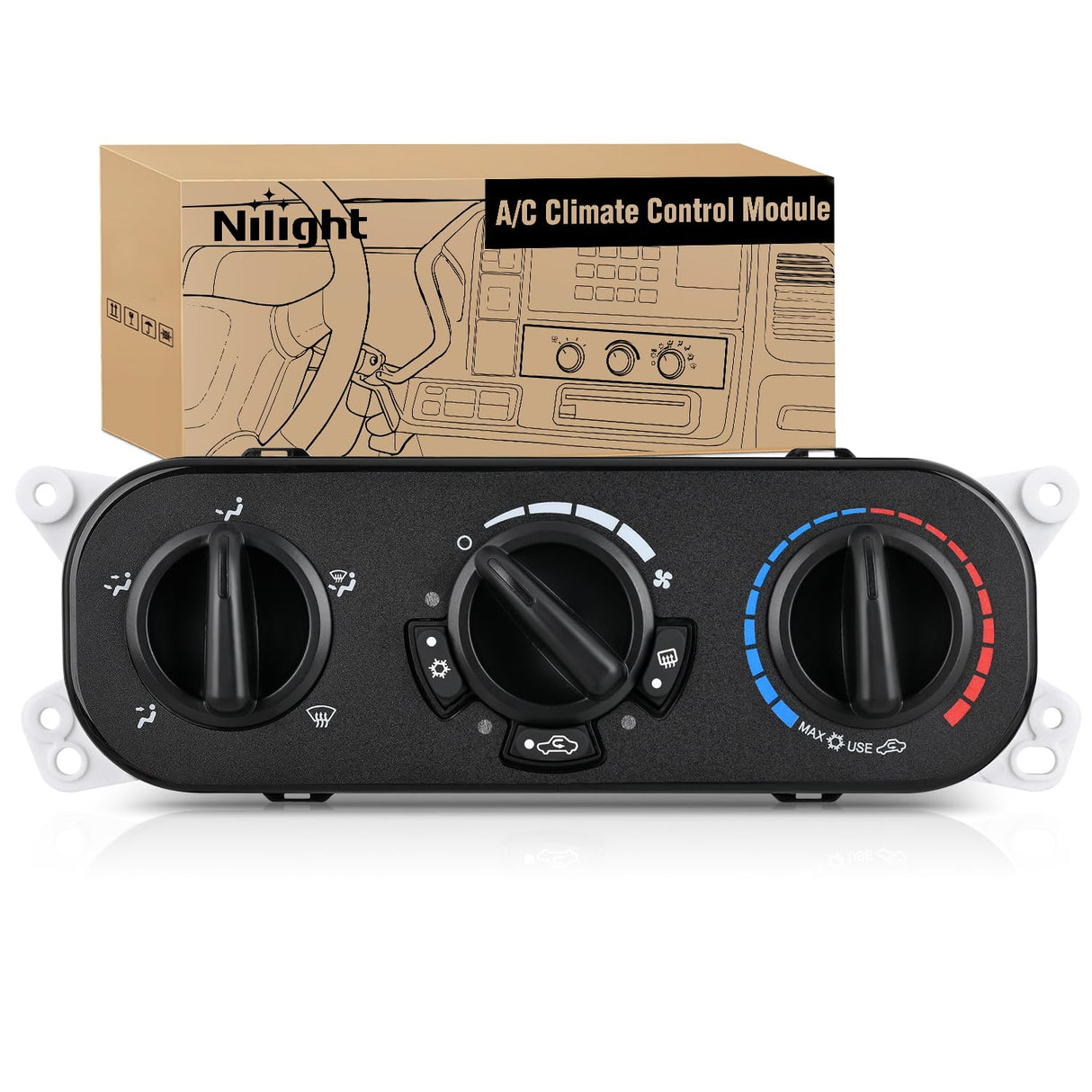 A/C Heater Climate Control Module Switch Panel | Compatible with 2007 2008 2009 2010 Jeep Wrangler JK 3.8L V6 Truck Replacement Air Conditioning Panel