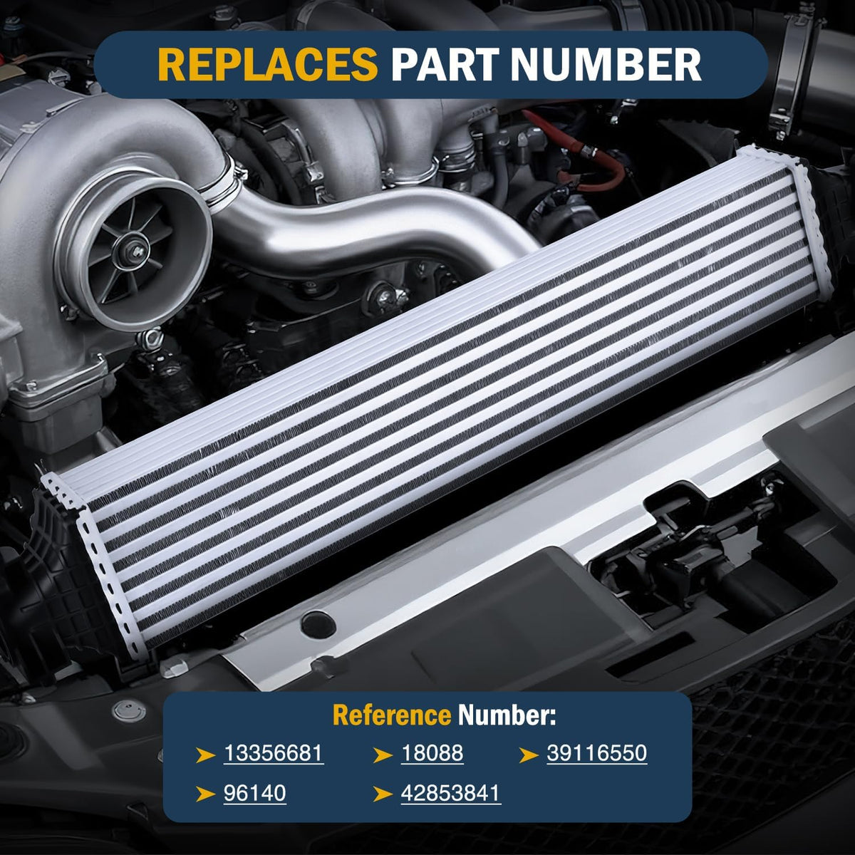 Intercooler Compatible with Chevrolet Cruze 2016 2017 2018 2019 Sedan/Hatchback 4-Door 1.4L L4 Aluminum Turbo Intercooler Charge Air Inter Cooler Replace 13356681,39116550,18088,96140,42853841